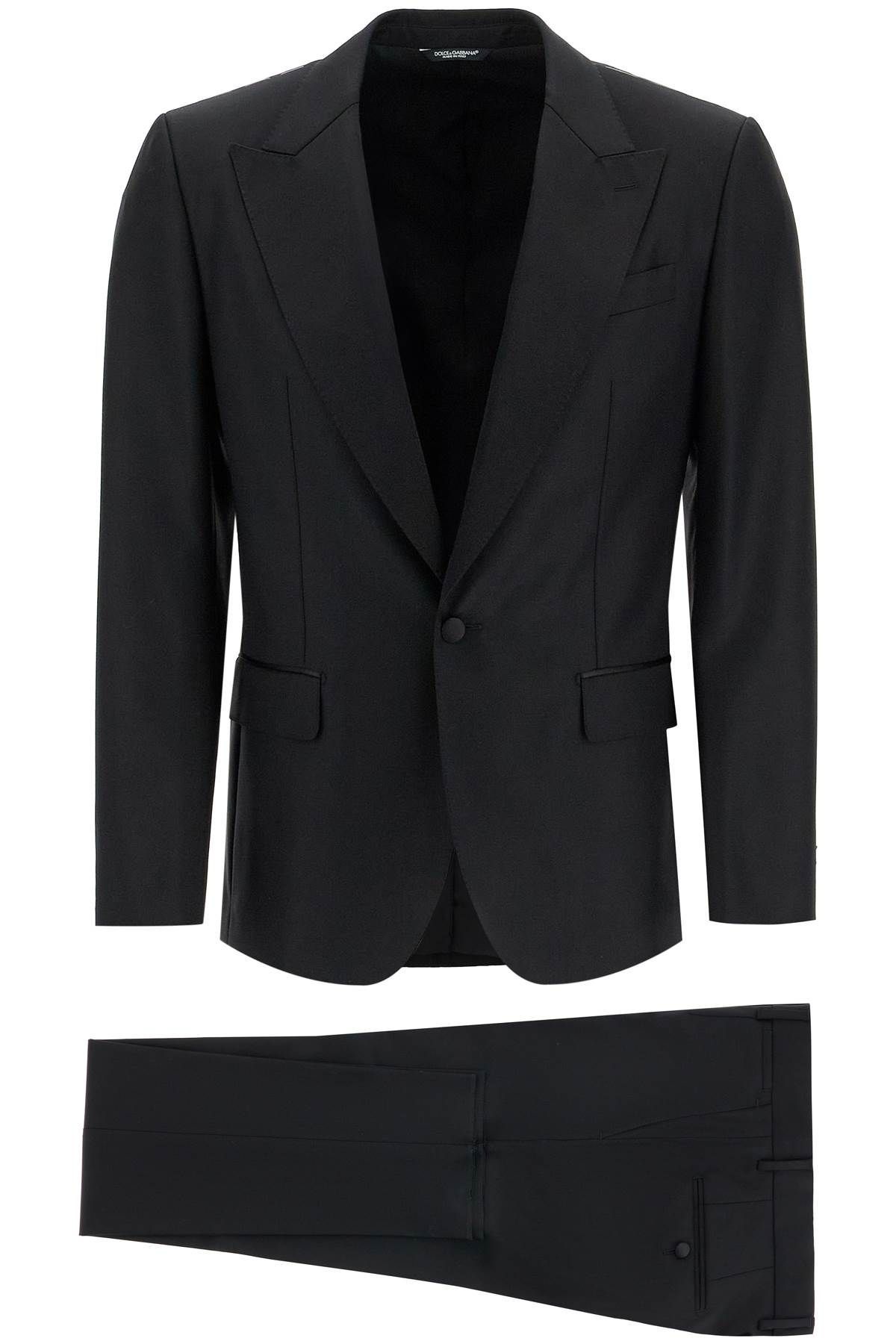 WOOL AND SILK TUXEDO SUIT - 1