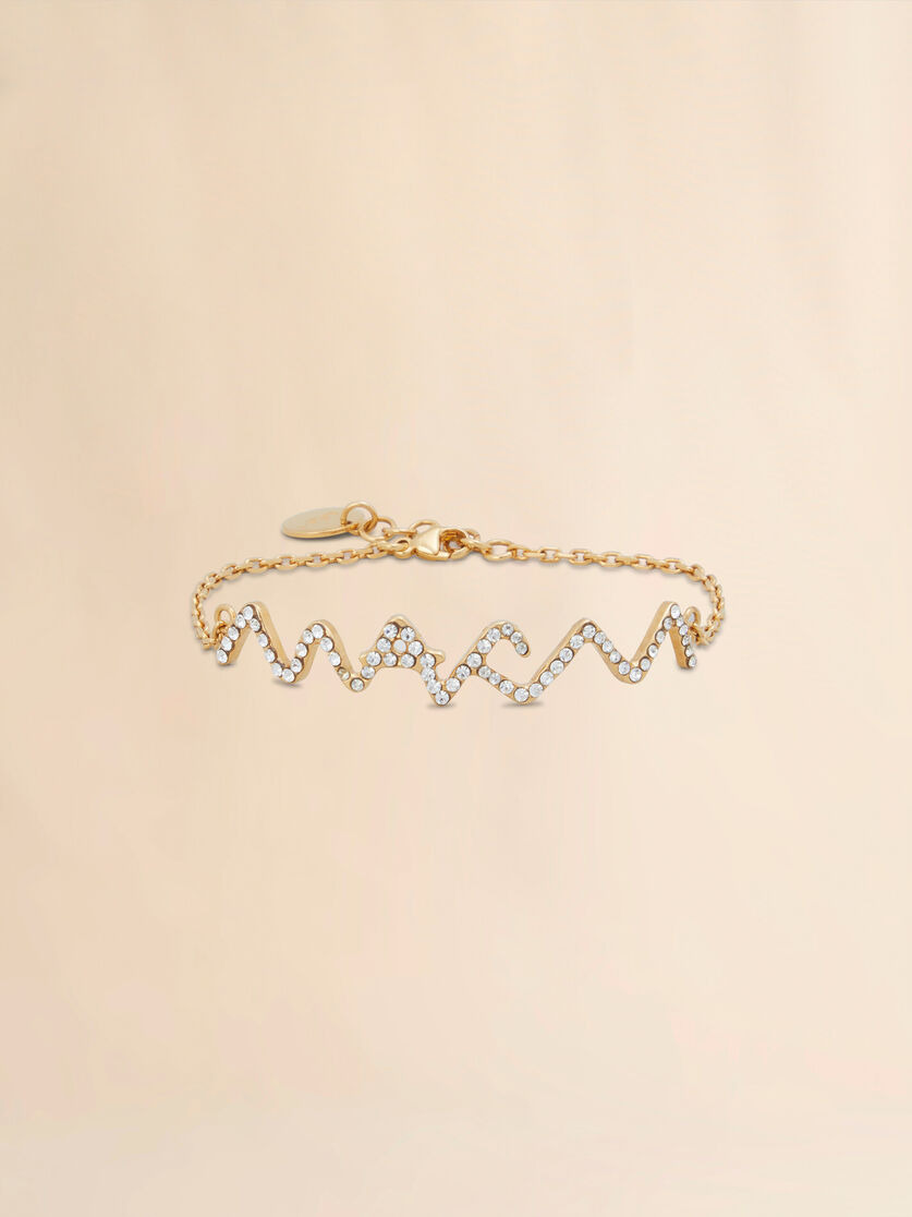 CHAIN BRACELET WITH MARNI SYMBOL AND RHINESTONE PAVÉ - 3