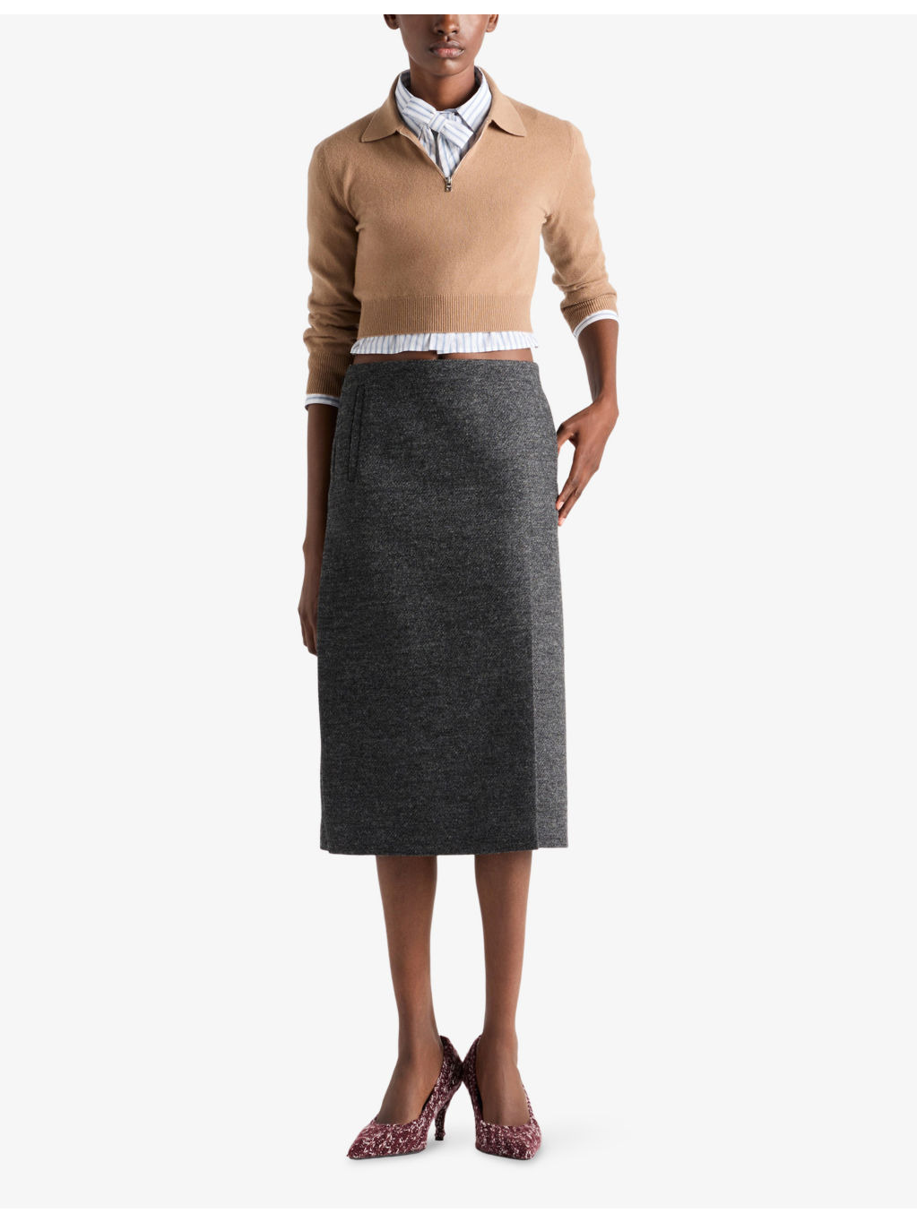 Short-Sleeve Cashmere Polo Jumper - 2
