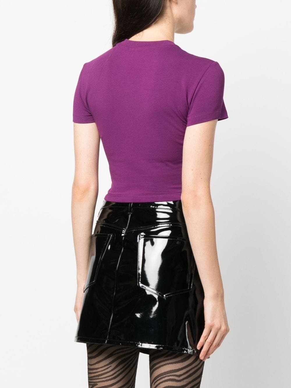logo-print cropped T-shirt - 4