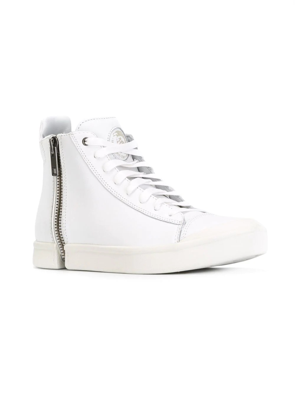 zipped hi-top sneakers   - 2