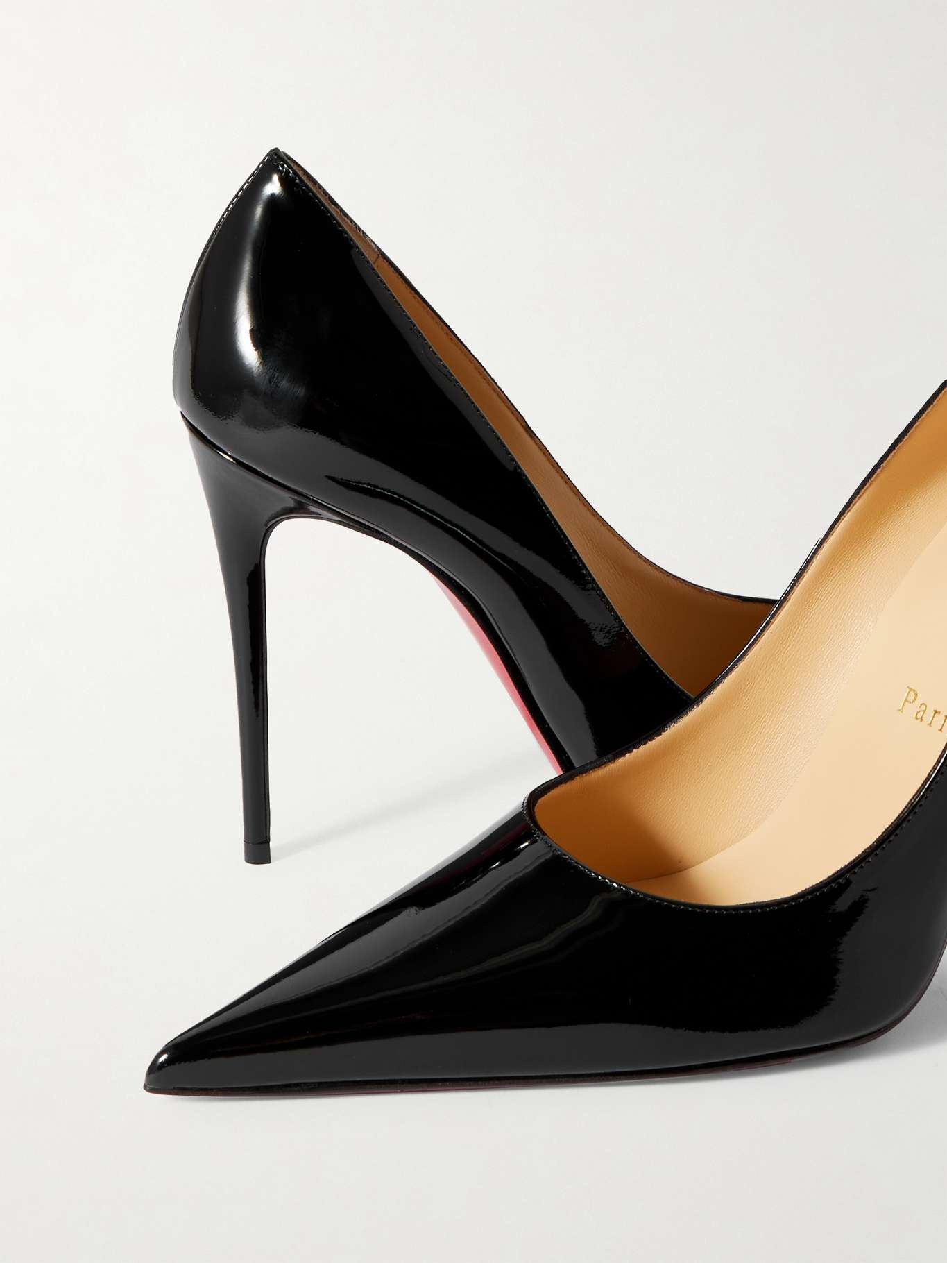 Christian Louboutin Kate Max 100 patent-leather pumps Black