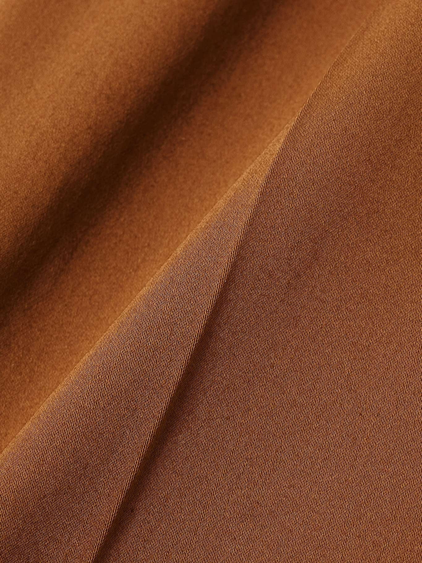 Okra cotton-blend straight-leg pants Brown - 5