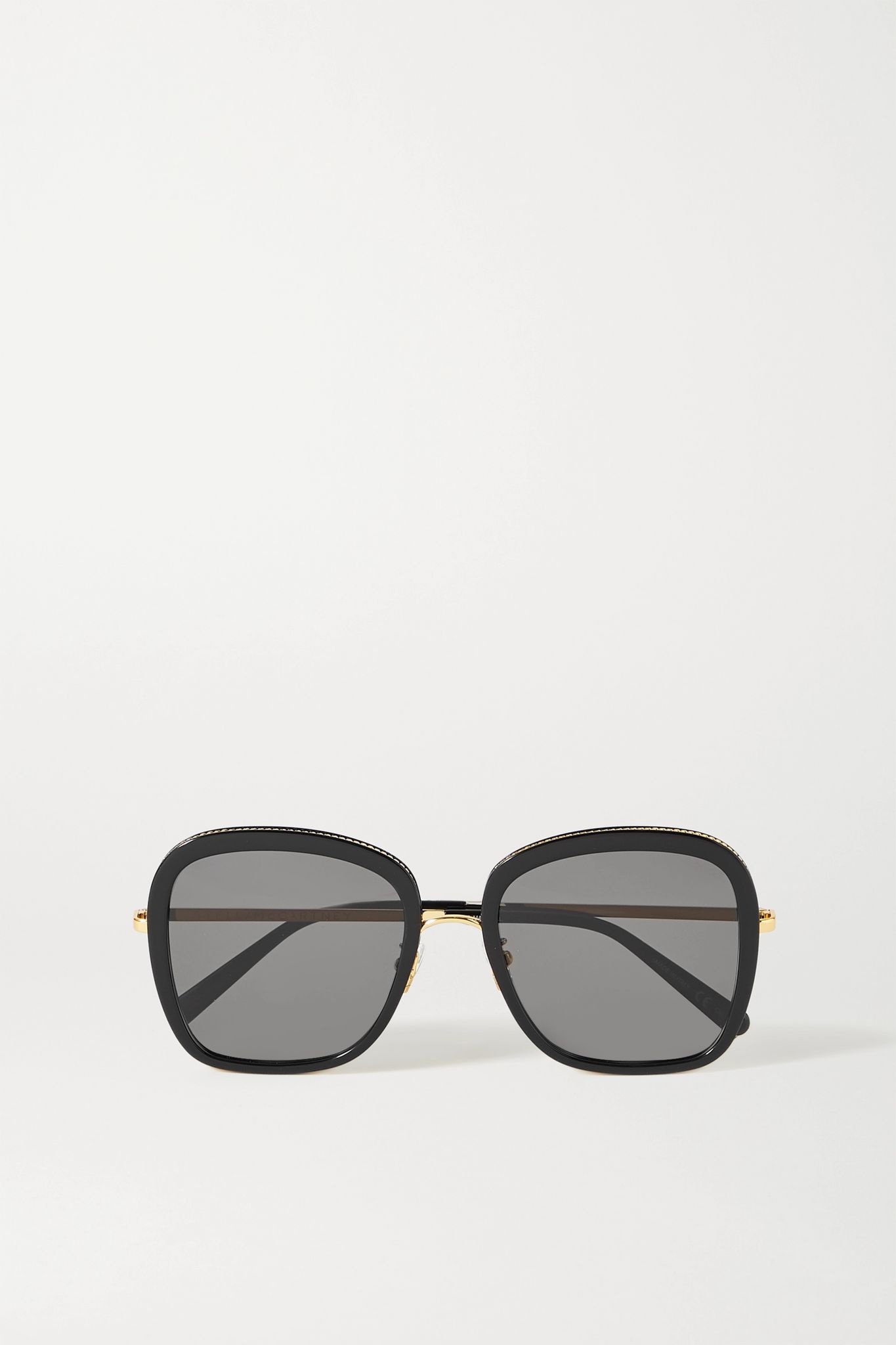 Oversized square-frame acetate and gold-tone sunglasses - 1