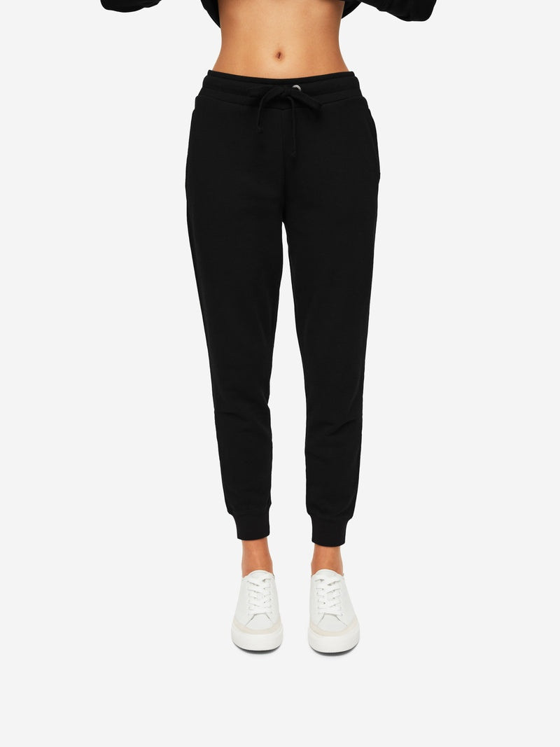 Derek Rose Women's Sweatpants Quinn Cotton Modal Black outlook