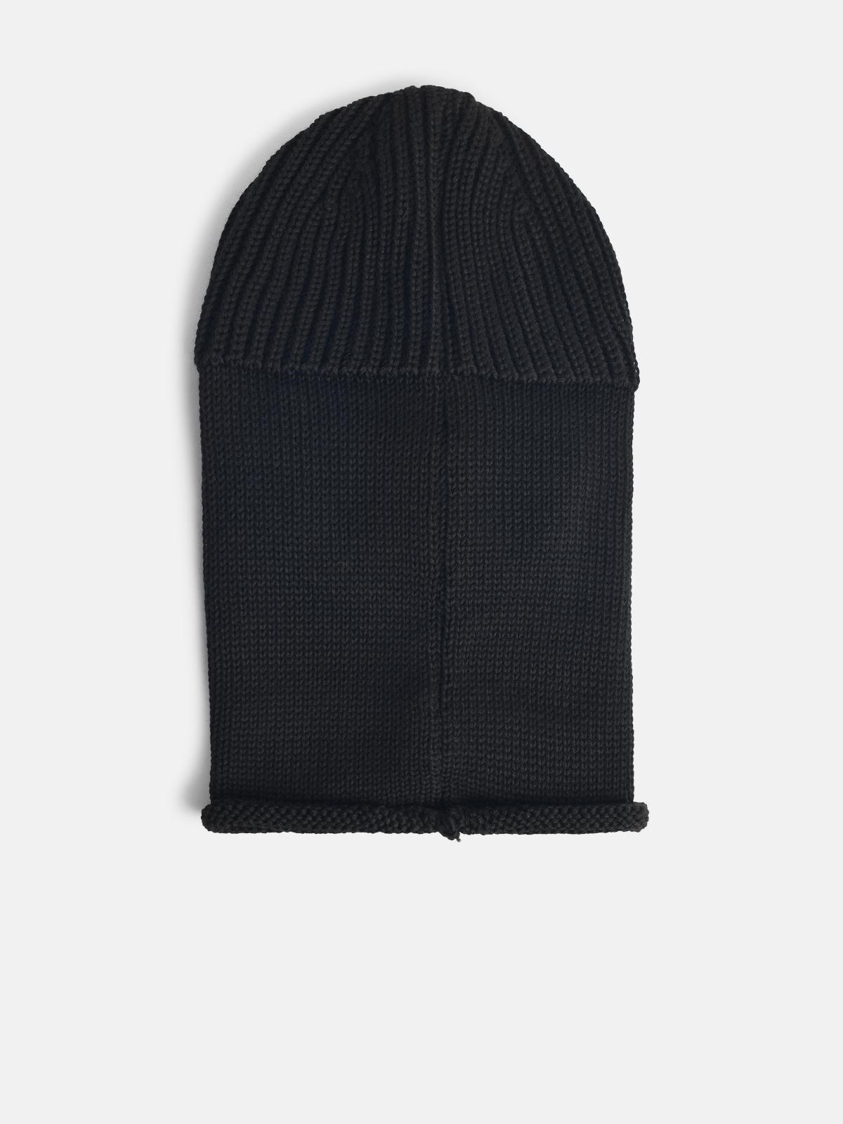 'LENS' BLACK WOOL BALACLAVA - 3