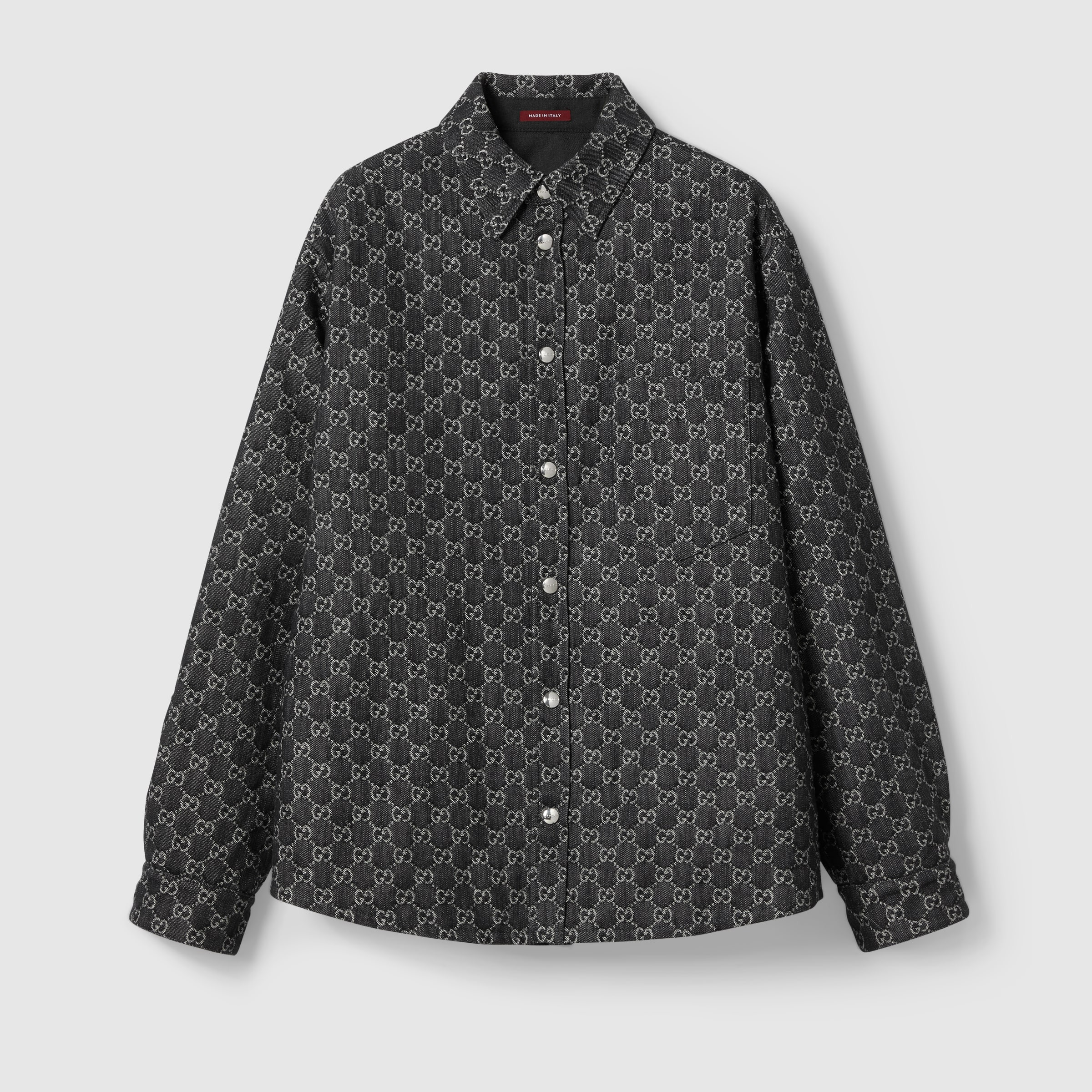 Reversible wool and GG denim shirt - 10