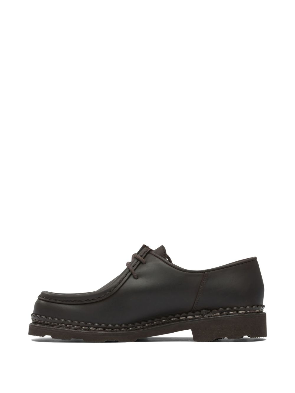 leather lace-up loafers - 5