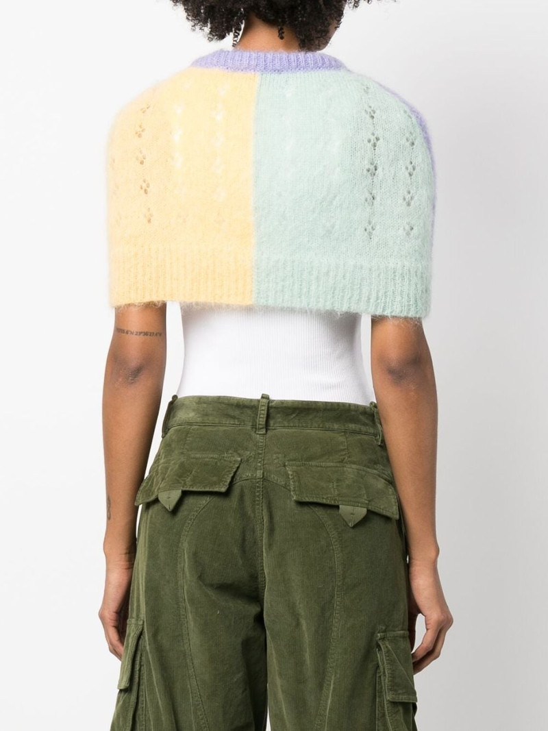 pointelle-knit brushed wool top 4