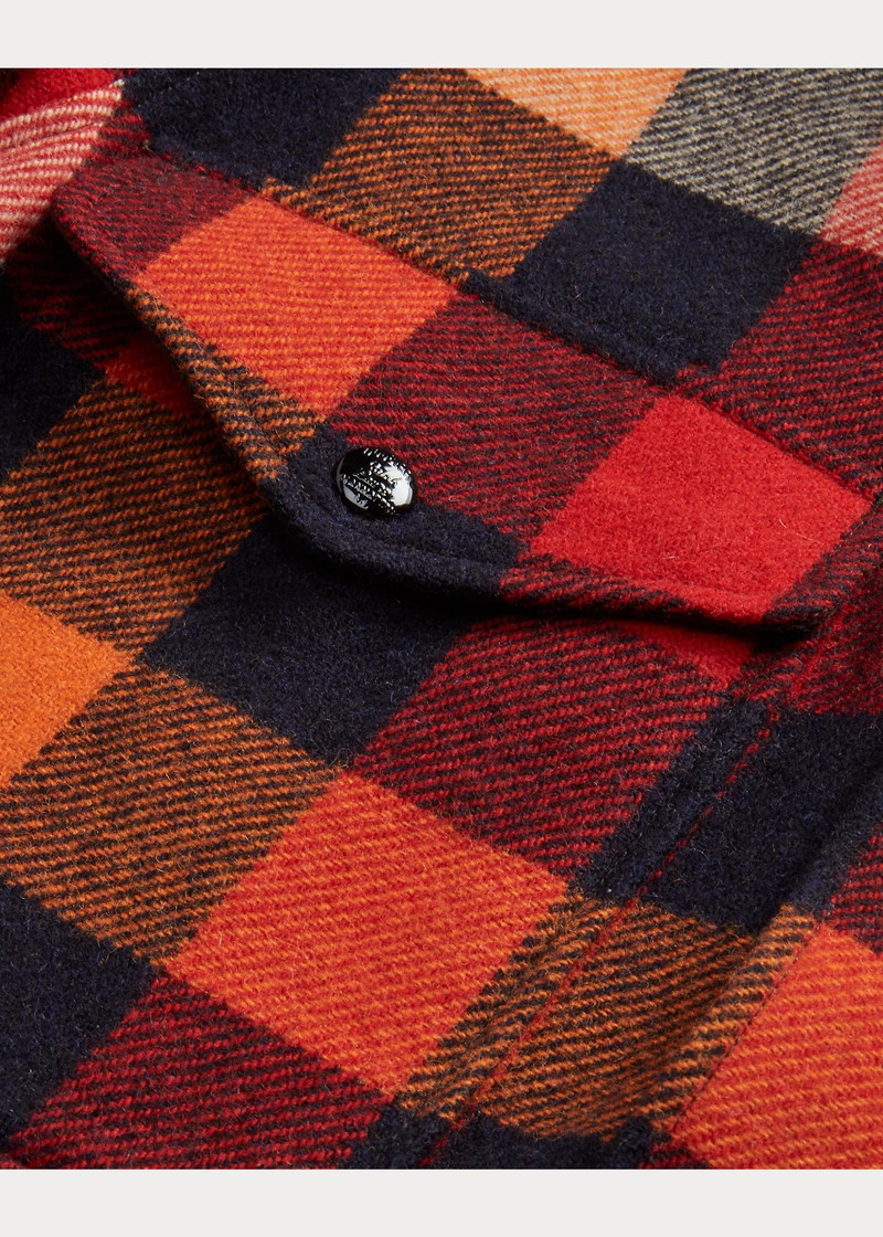 Plaid Wool Shirt Jacket 4