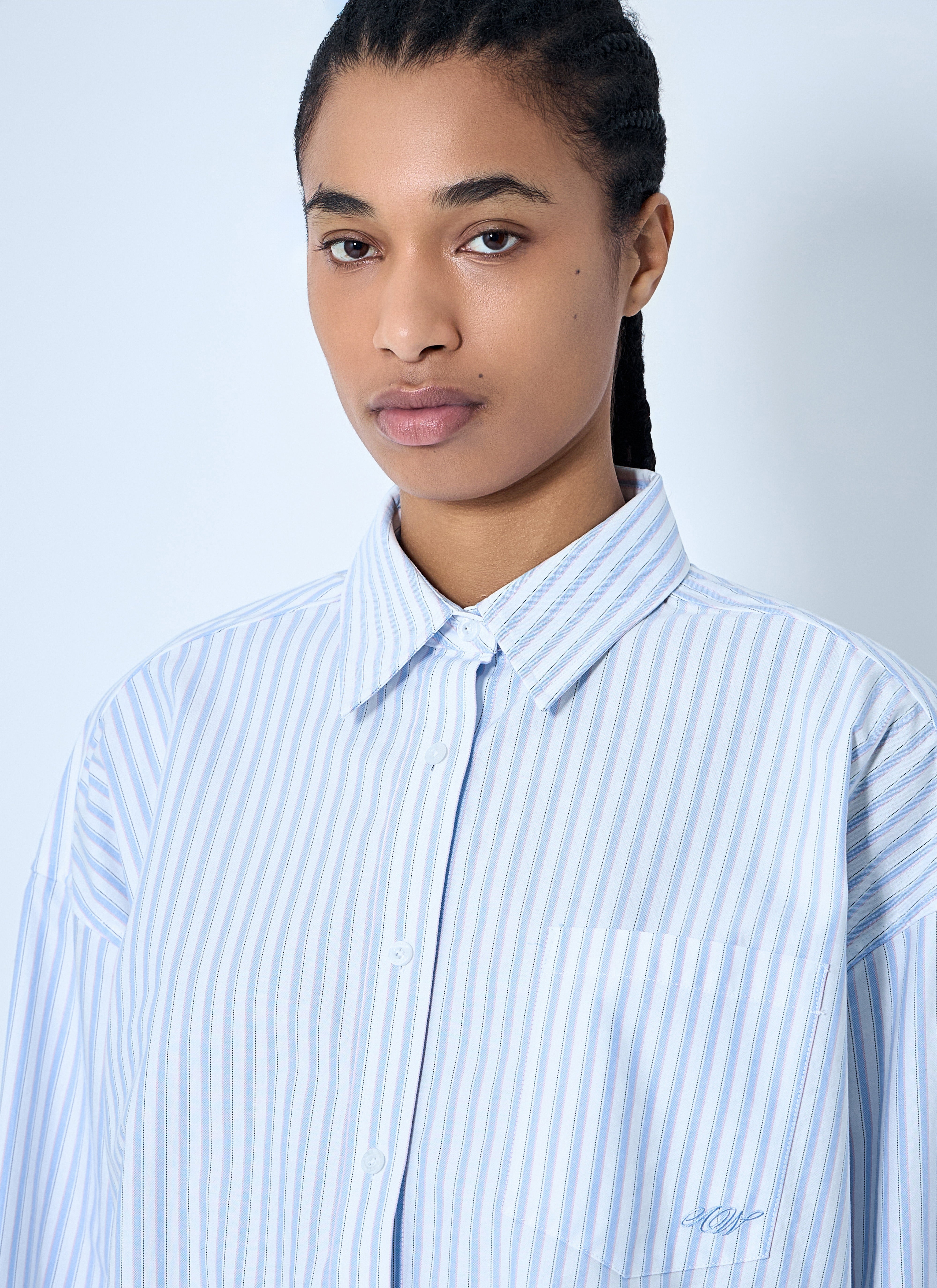 Alexander Wang Women Crop Button-Down Shirt - 5