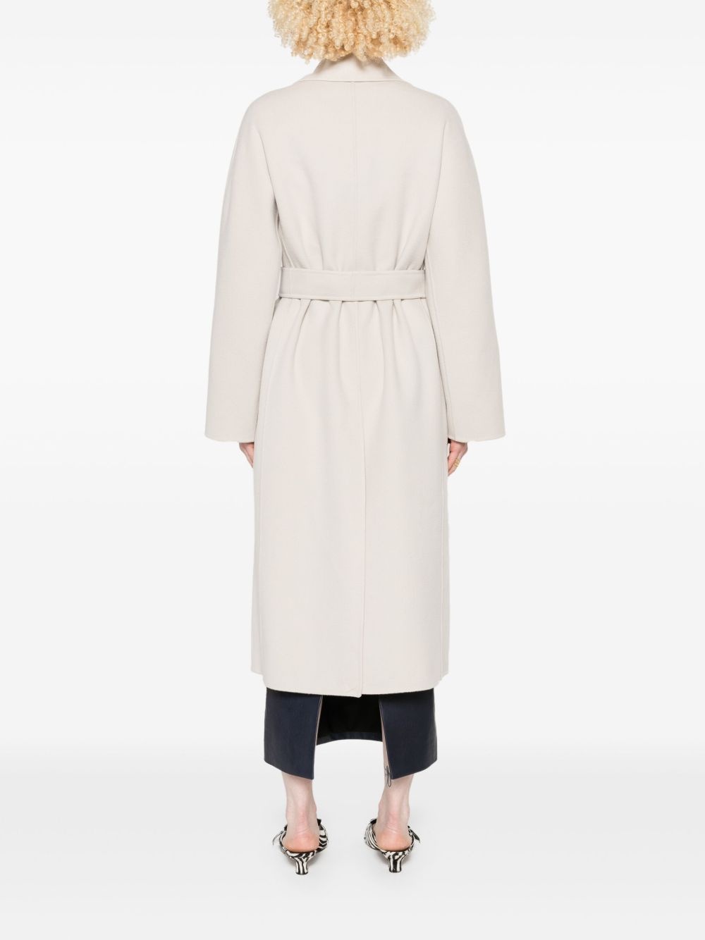 virgin wool double-breasted coat - 4