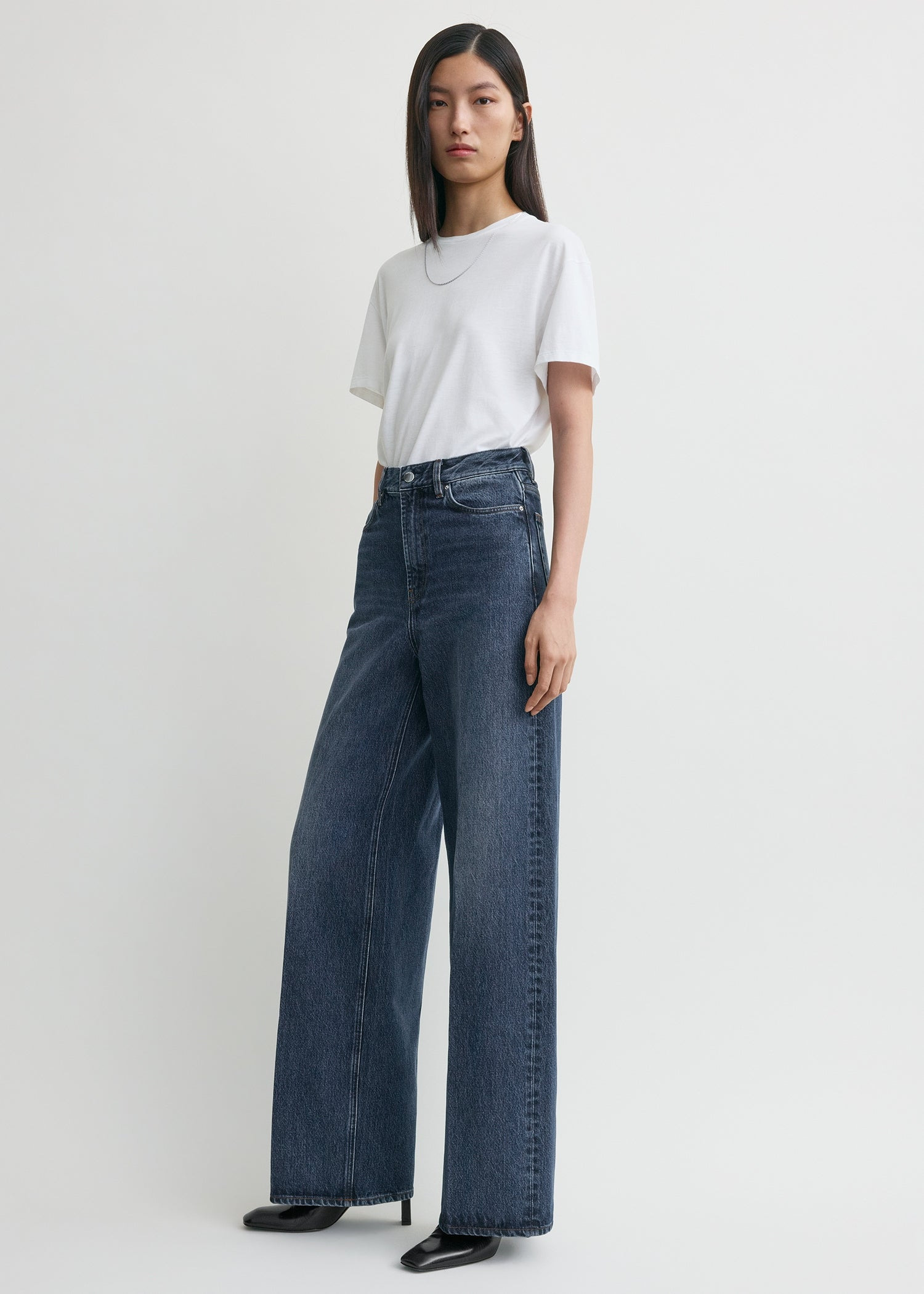 Wide leg denim dark blue - 2