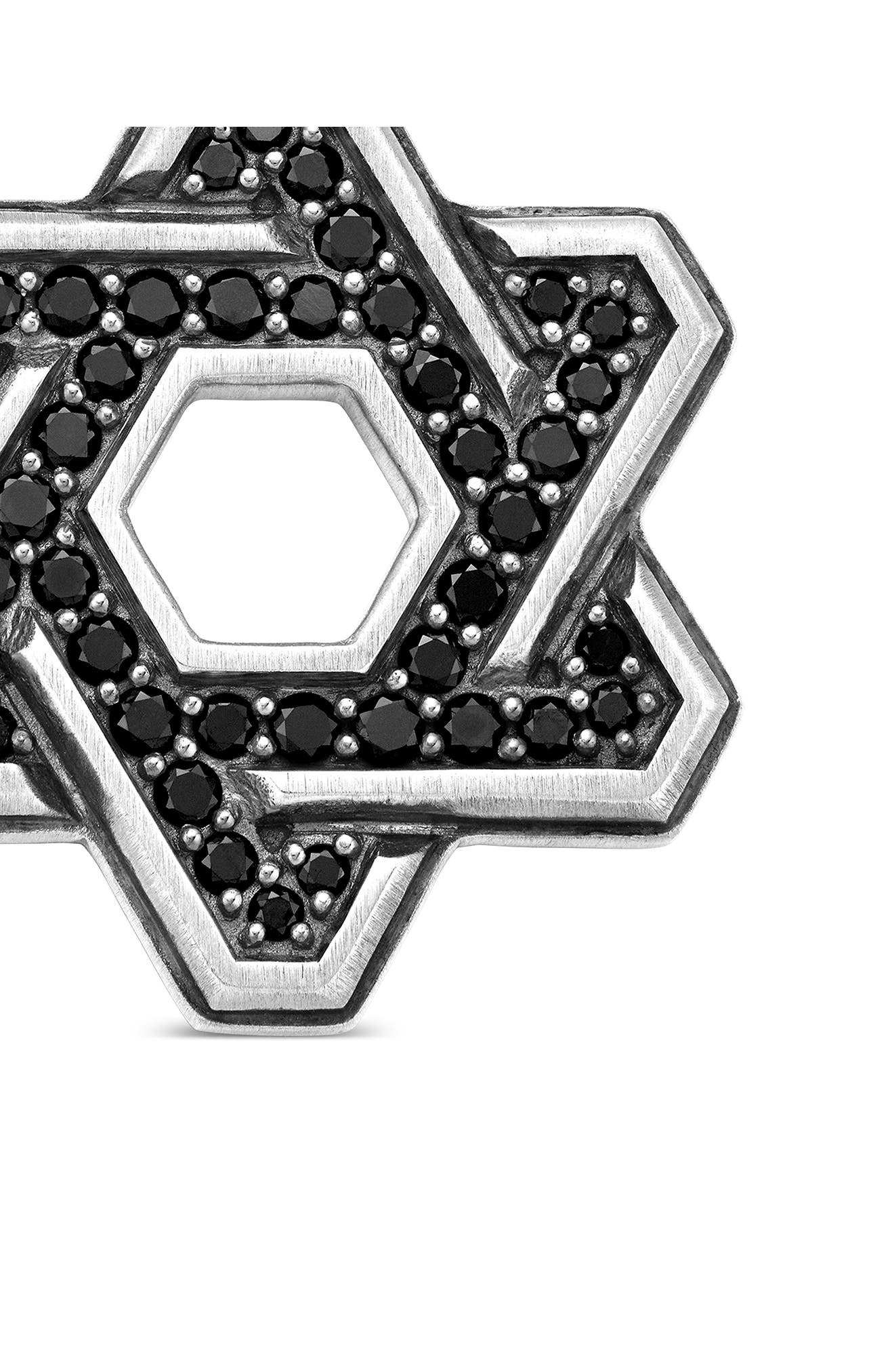 David Yurman Deco Star of David Pendant with Pavé Black Diamonds in Silver/Black Diamond at Nordstro - 5