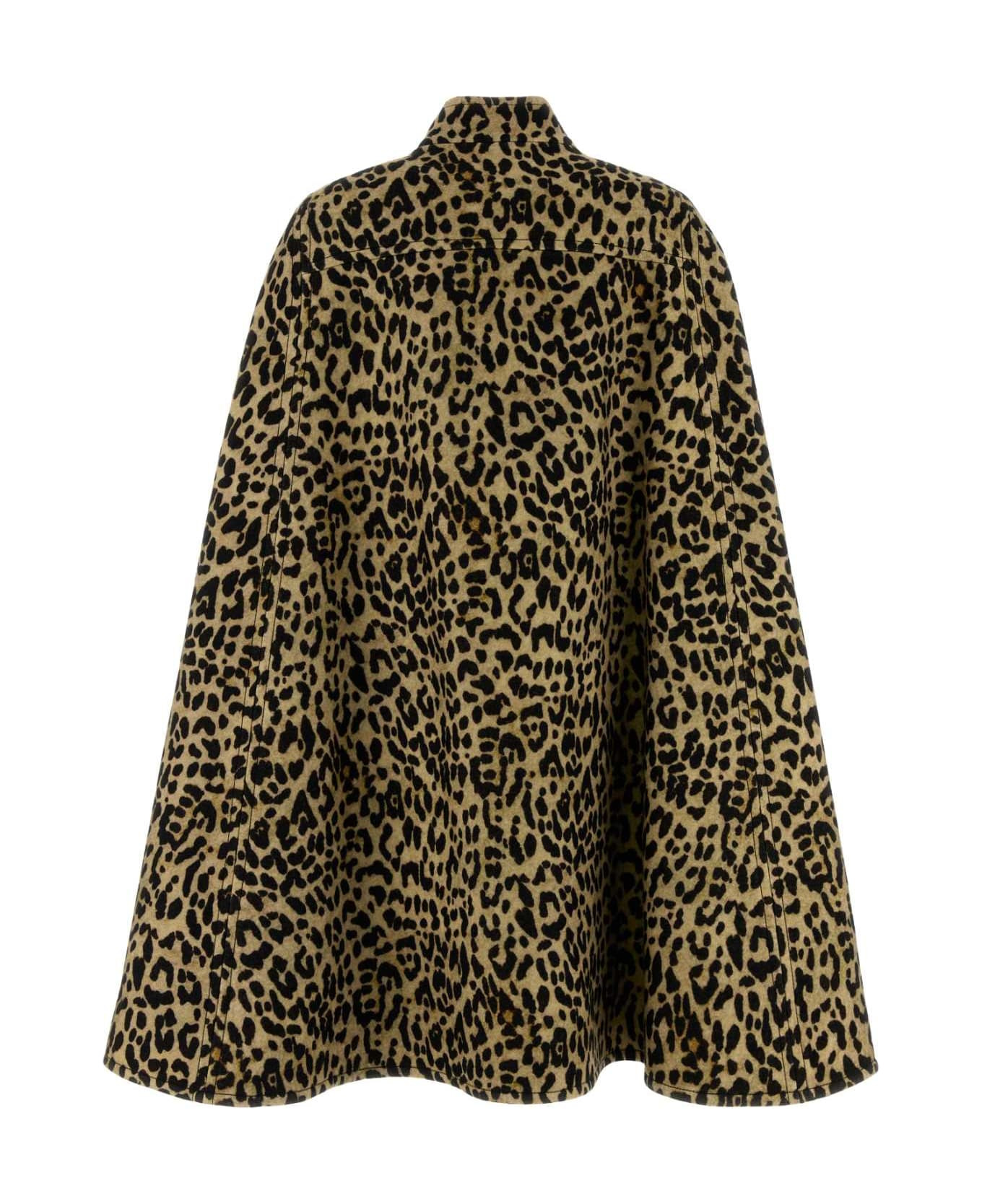 Printed Wool Cape - 2