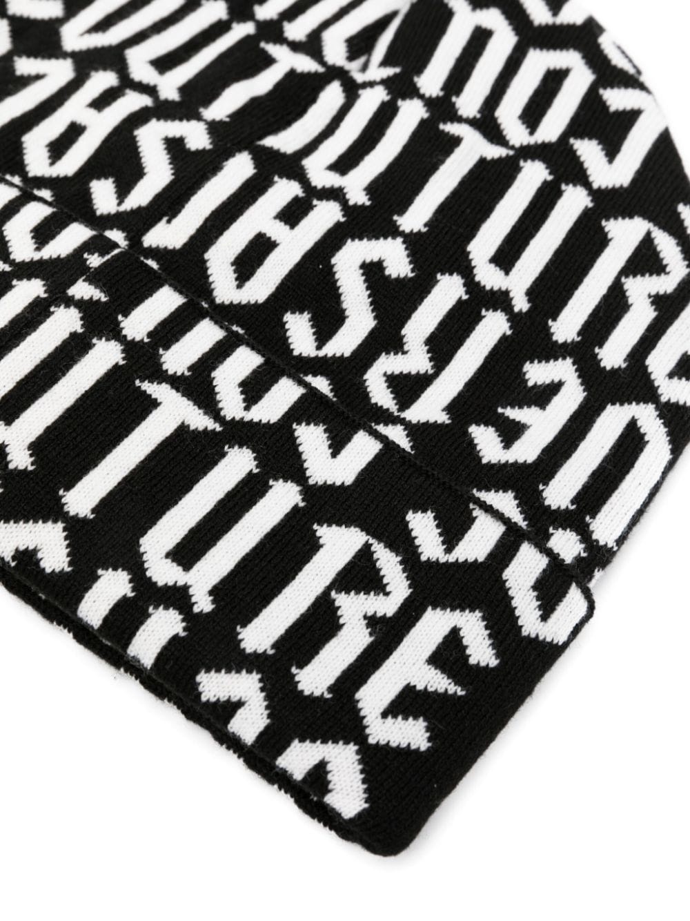 logo-jacquard beanie hat - 2