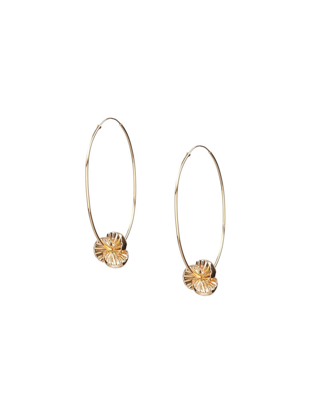 Logo Hoop Earrings in Gold - Patou