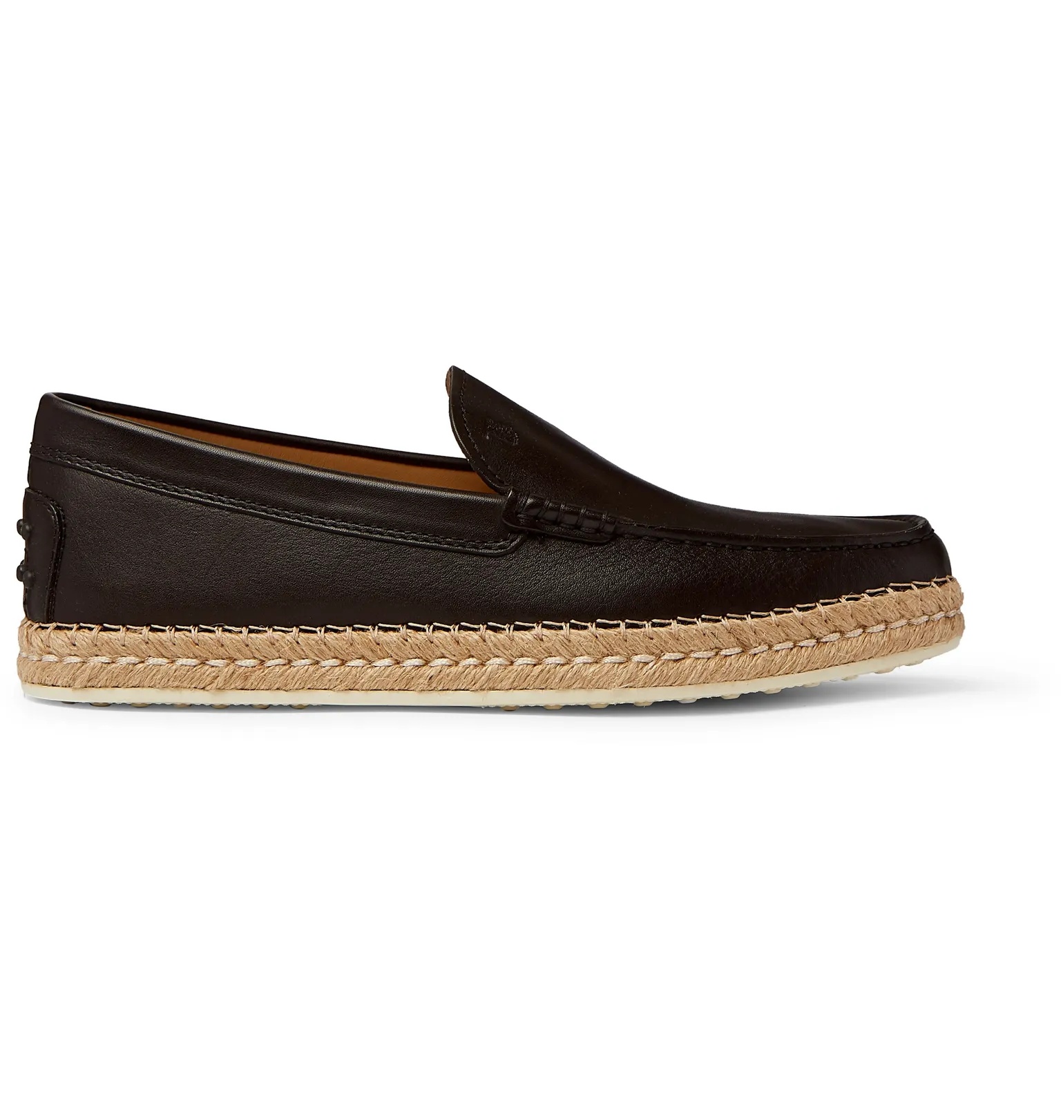 Leather Espadrille Loafers - 1