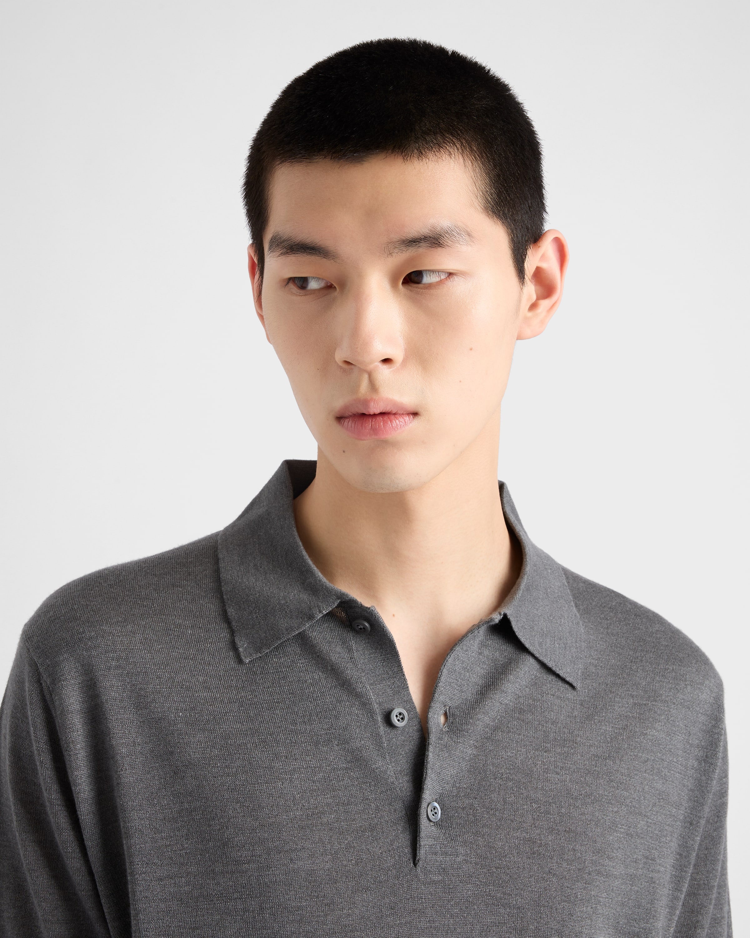 Cashmere and silk polo shirt - 3