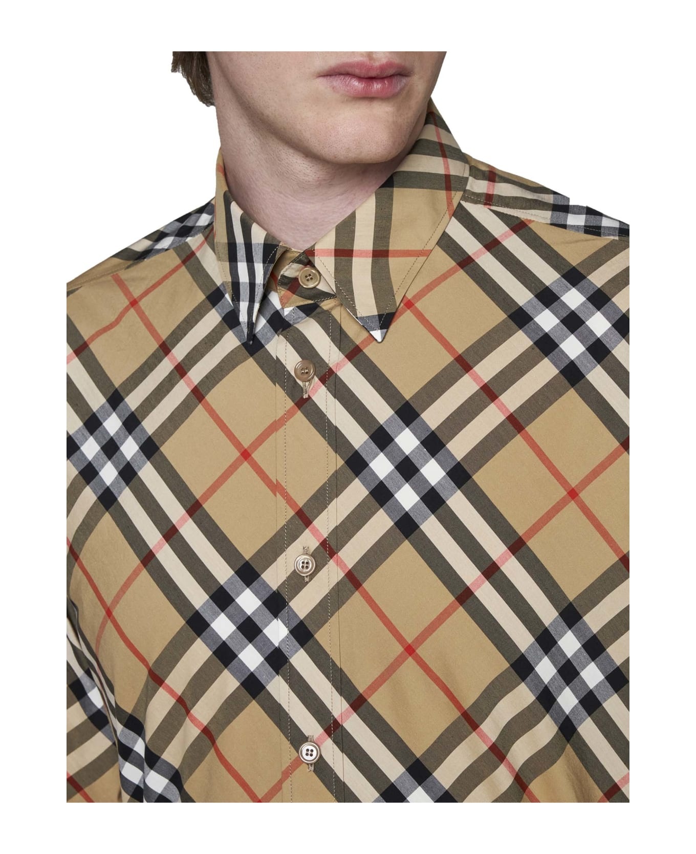 Beige Cotton Shirt - 5