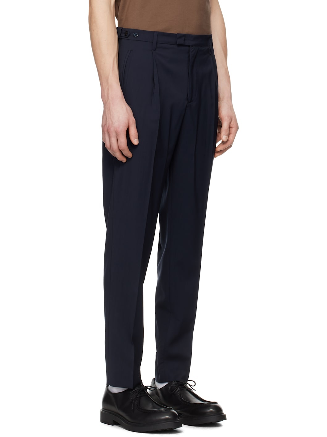 Navy Masco Tropical Trousers - 2