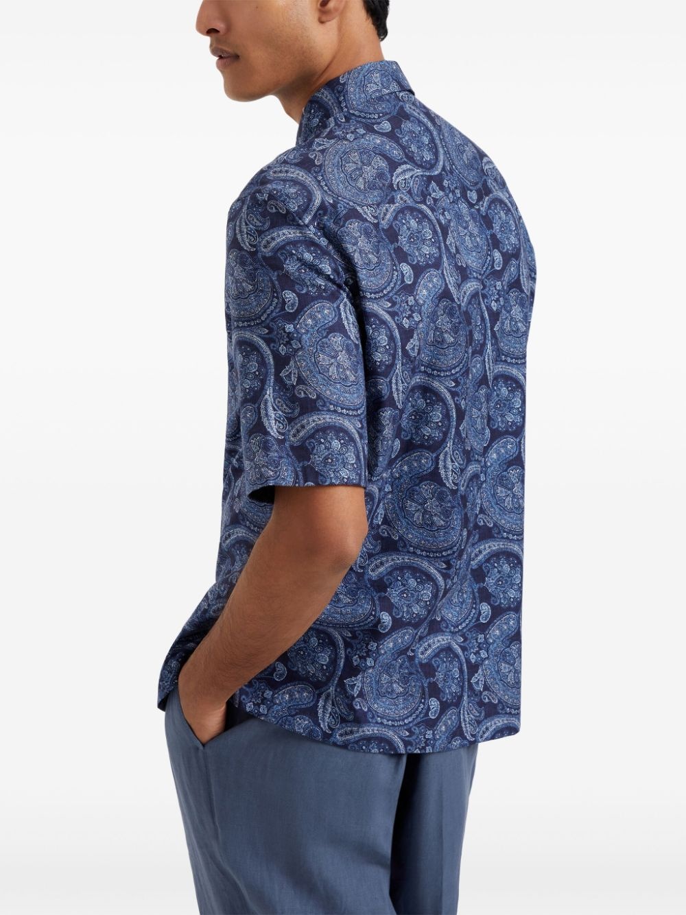 paisley-print cotton shirt - 4