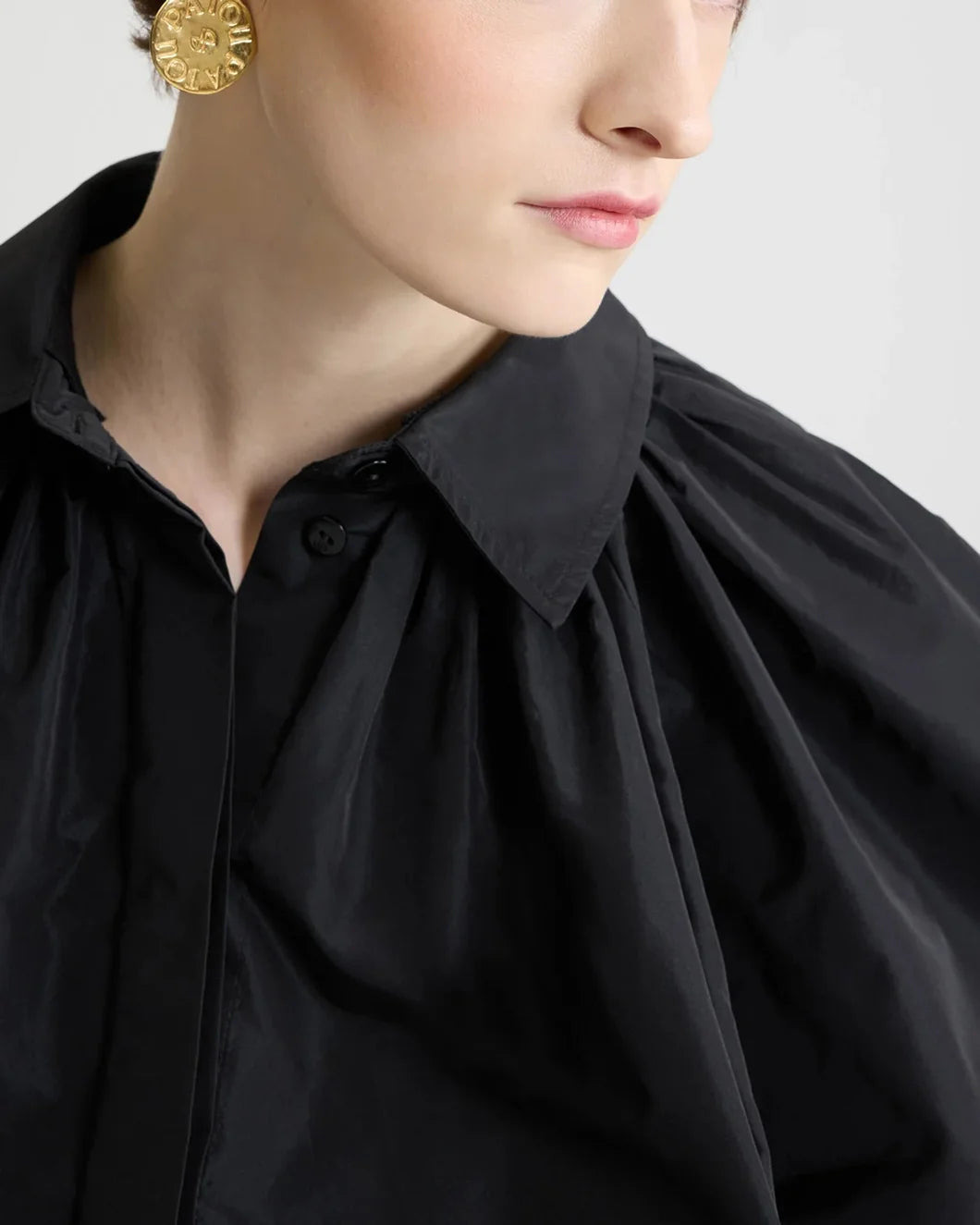 BUBBLE BLOUSE IN RECYCLED FAILLE - 3