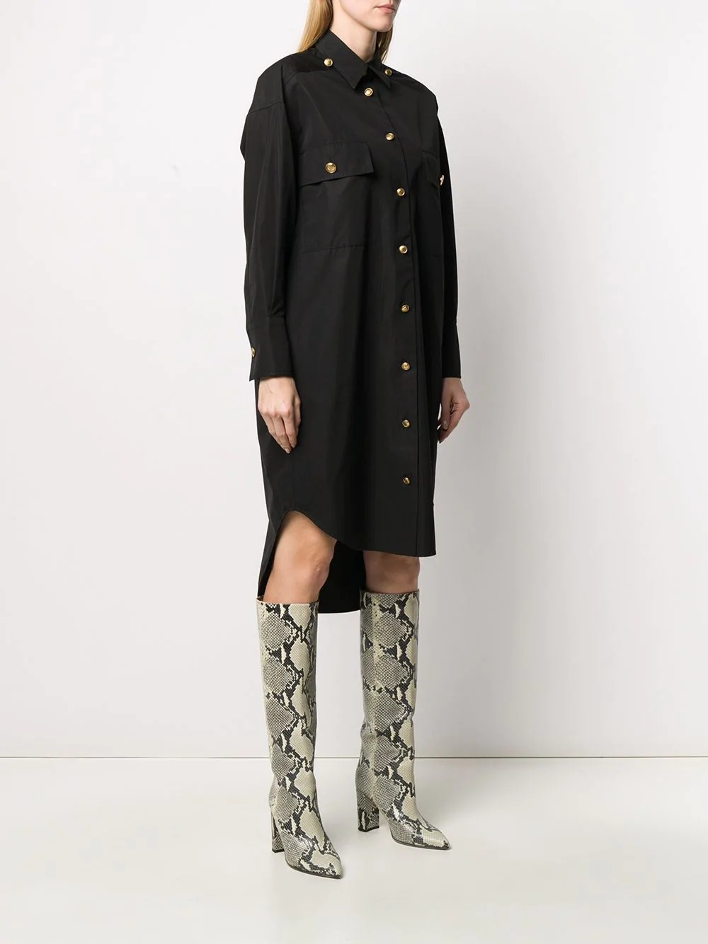 buttoned shirt dress - 3