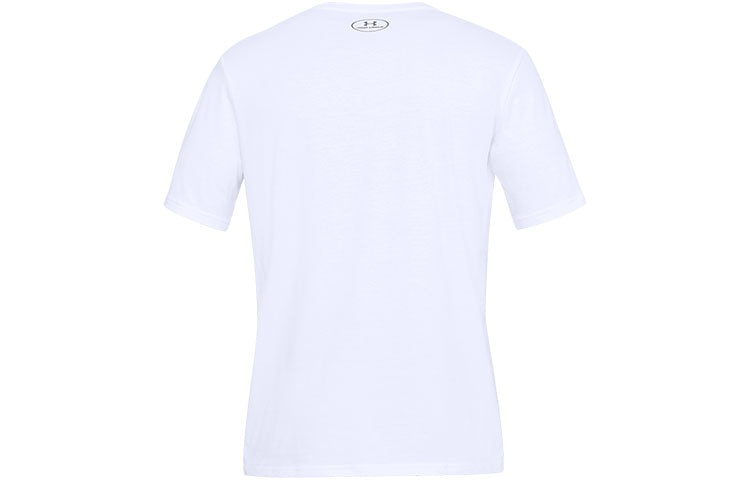 Men's Under Armour Alphabet Printing Training Sports Short Sleeve White 1329587-100 - 2