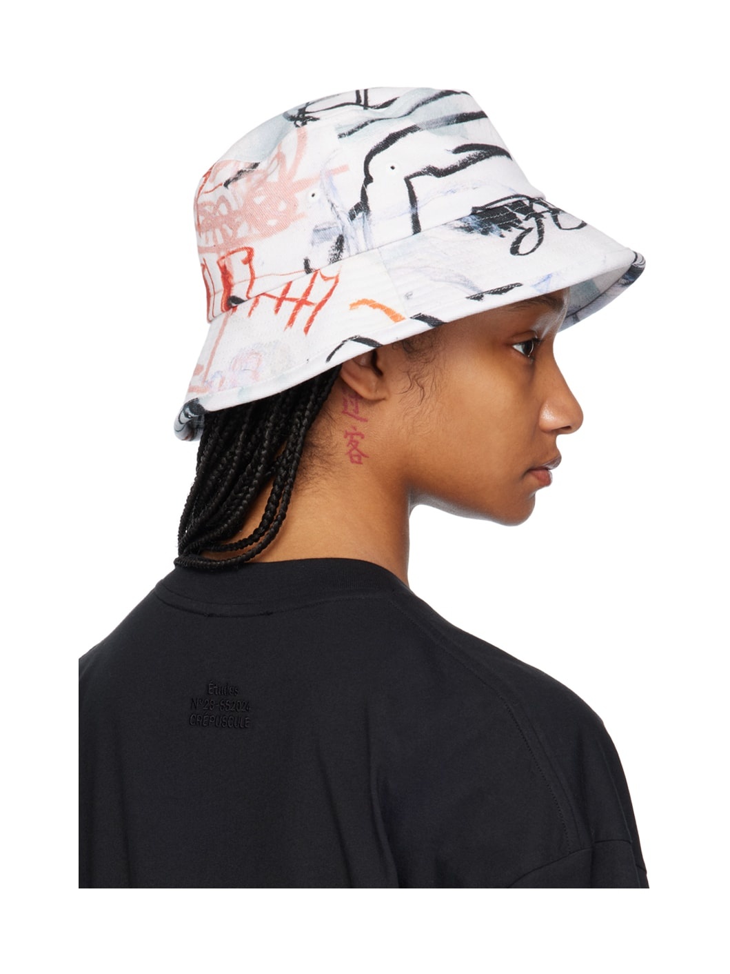 White Julian Farade Training Bucket Hat - 3