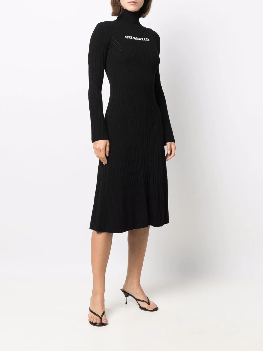 intarsia-logo dress - 3