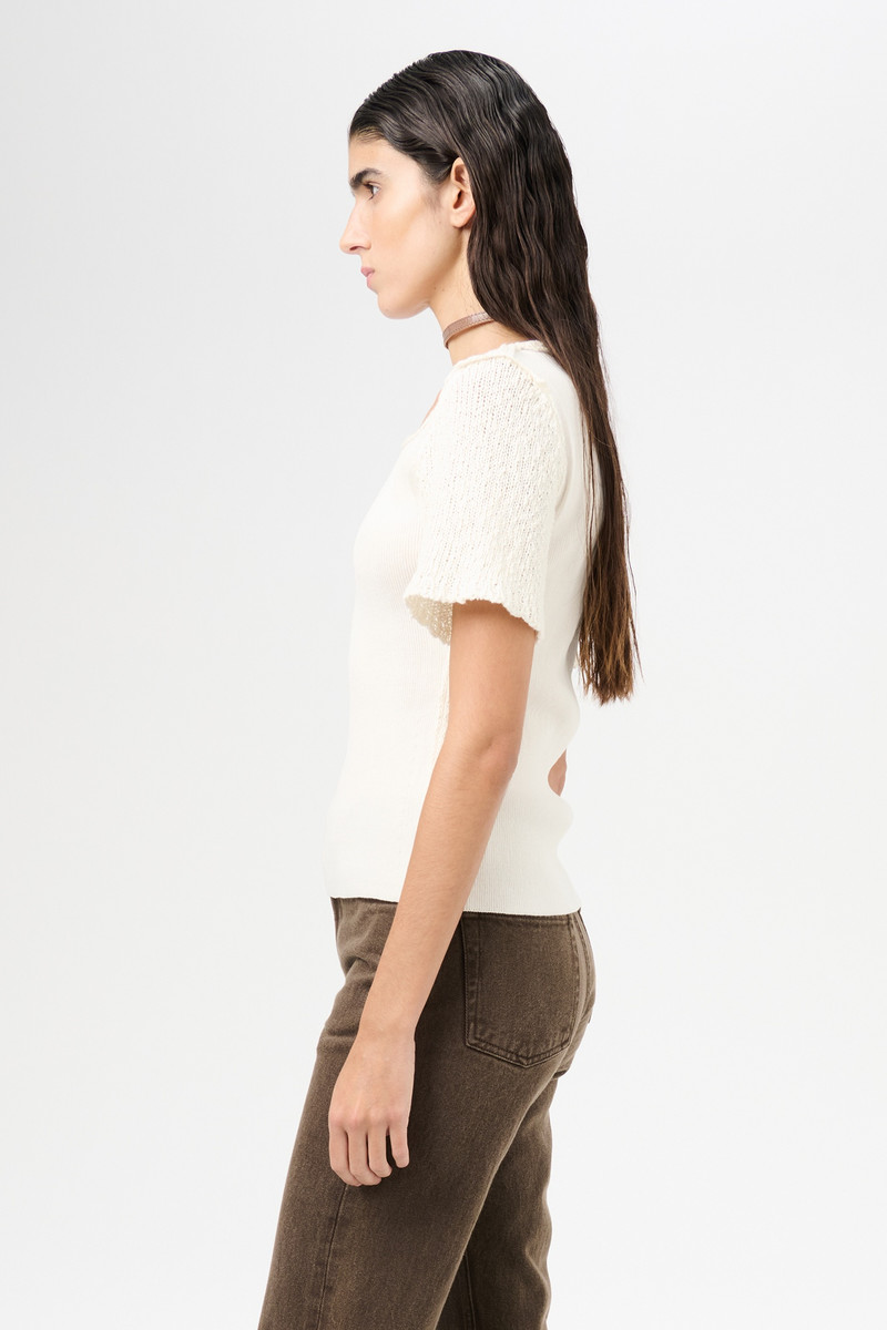 Inverse Roundneck Shortsleeve Bone Tech Cotton 5