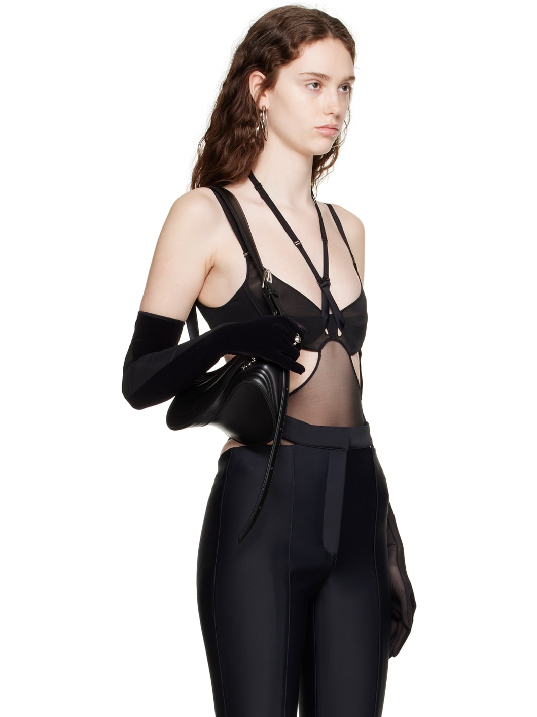 Black Cutout Bodysuit - 2