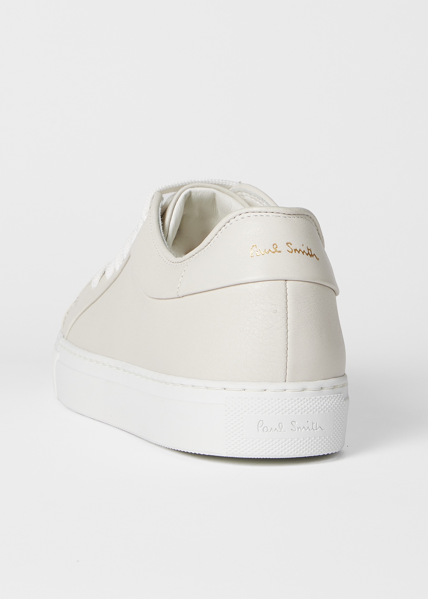 Women's White Basso Leather Trainers - 5