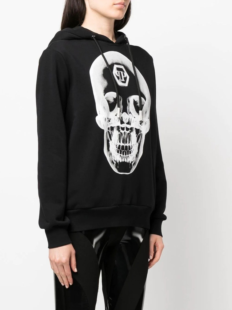skull-print cotton hoodie 3