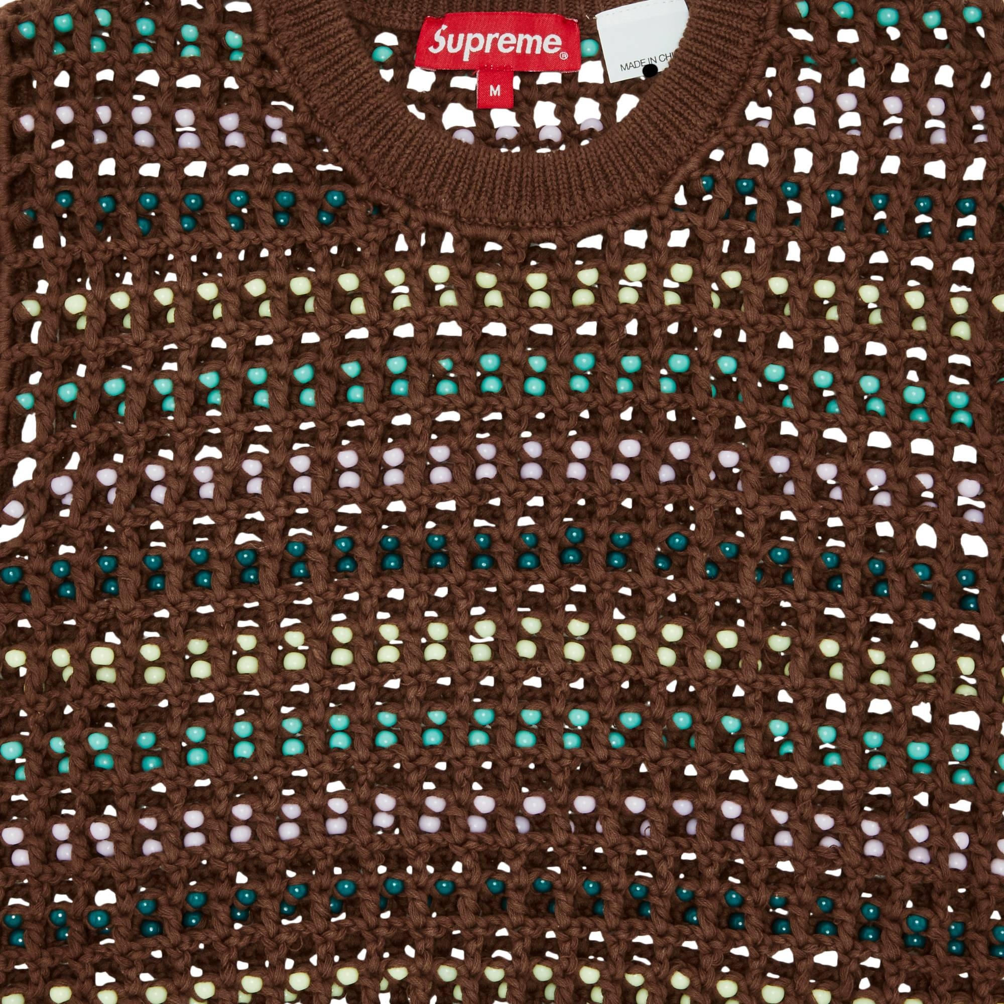 Supreme Supreme Beaded Sweater Vest 'Brown' | REVERSIBLE