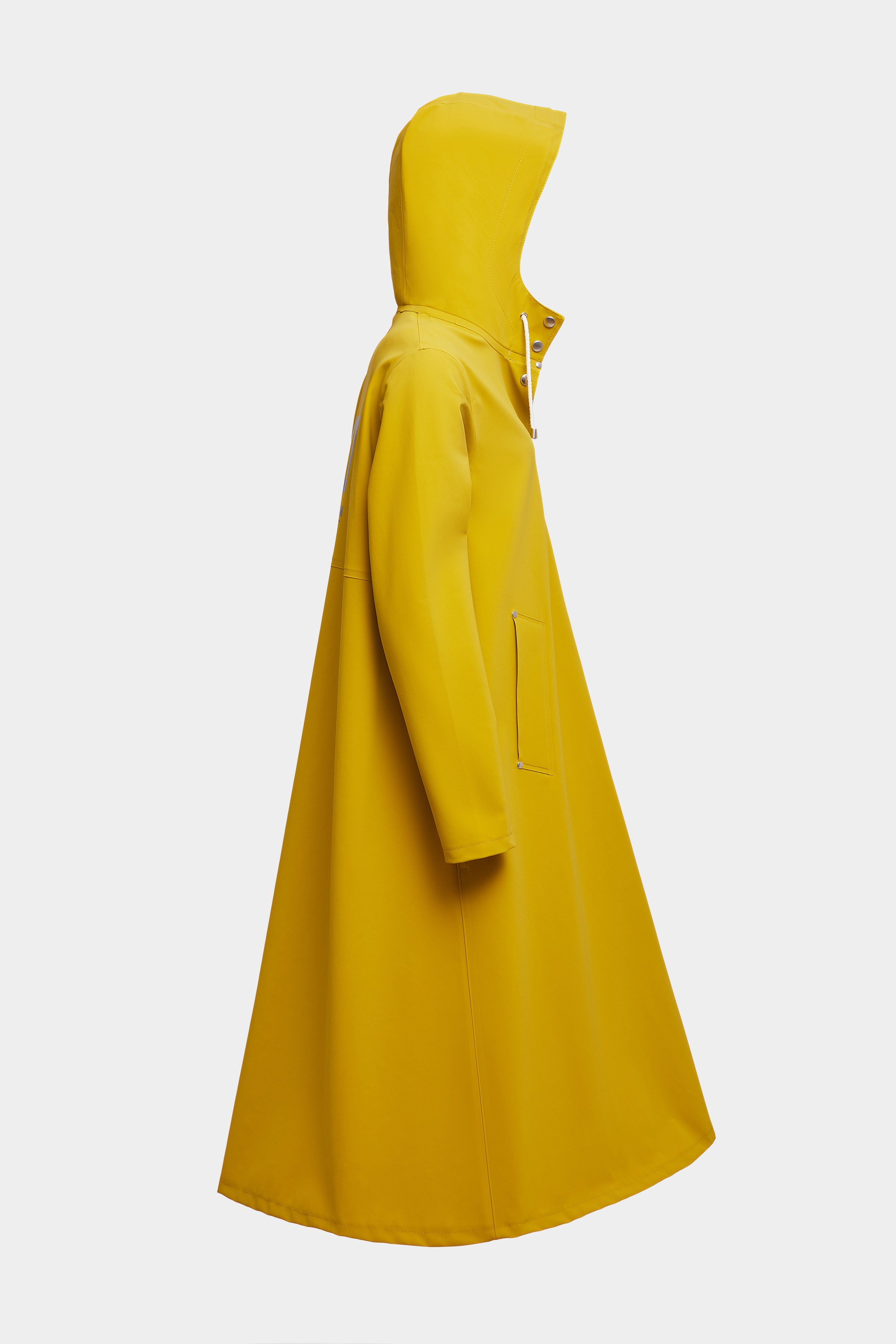 Mosebacke Long Matte Print Raincoat Gold - 5