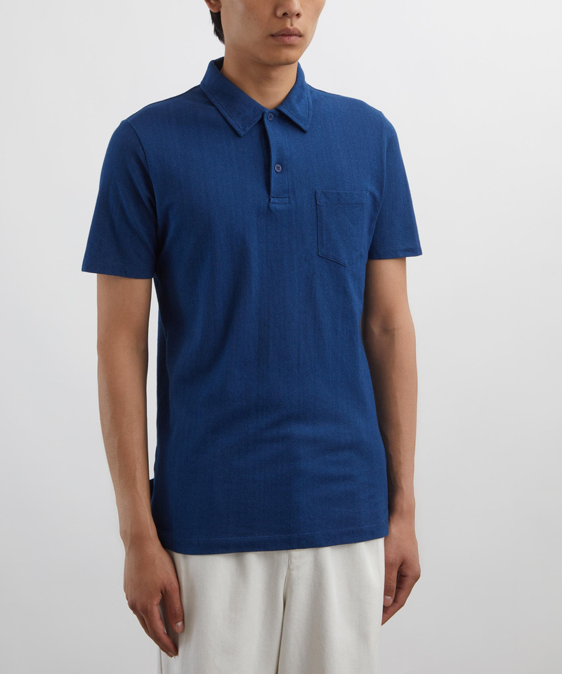 Sunspel Navy Riviera Midweight T-Shirt outlook