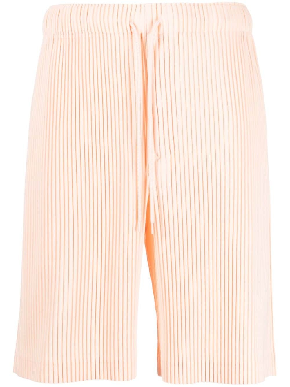 drawstring pleated shorts - 1