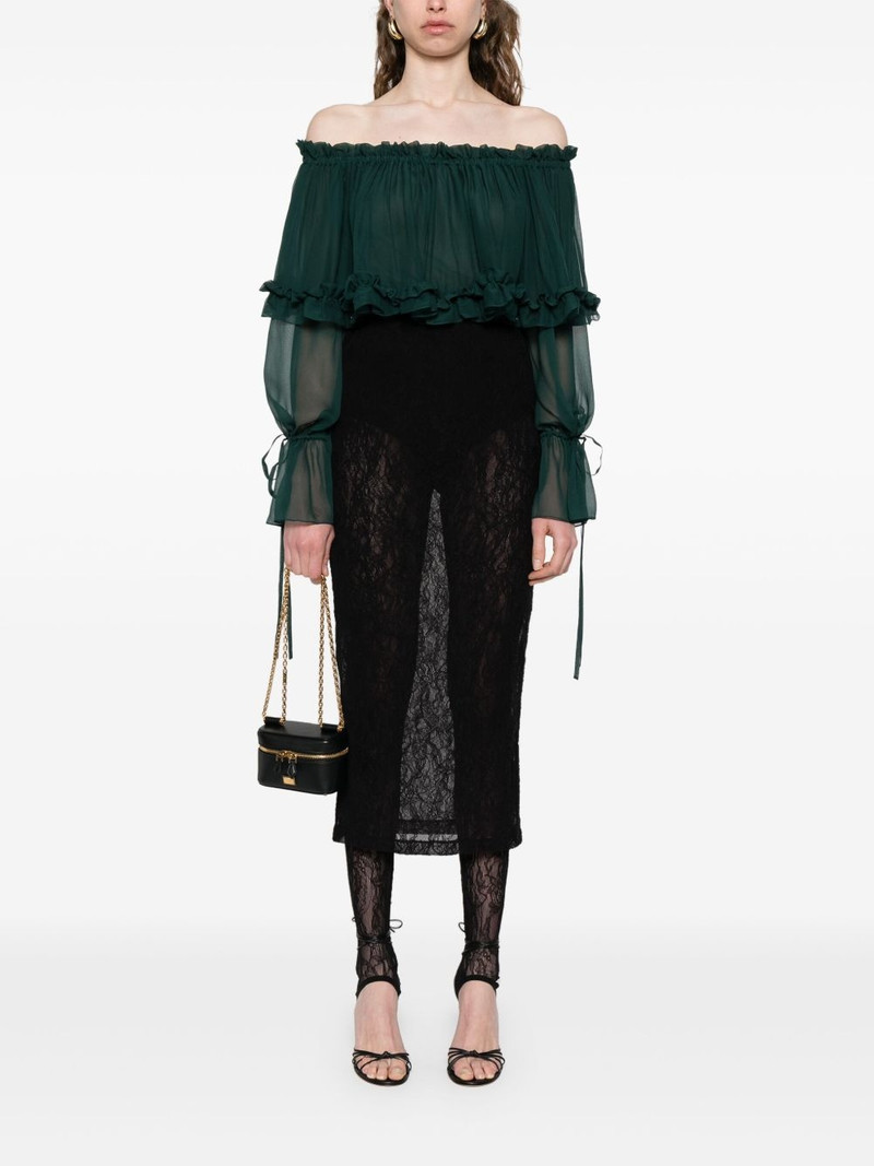 SAINT LAURENT ruffled silk blouse outlook