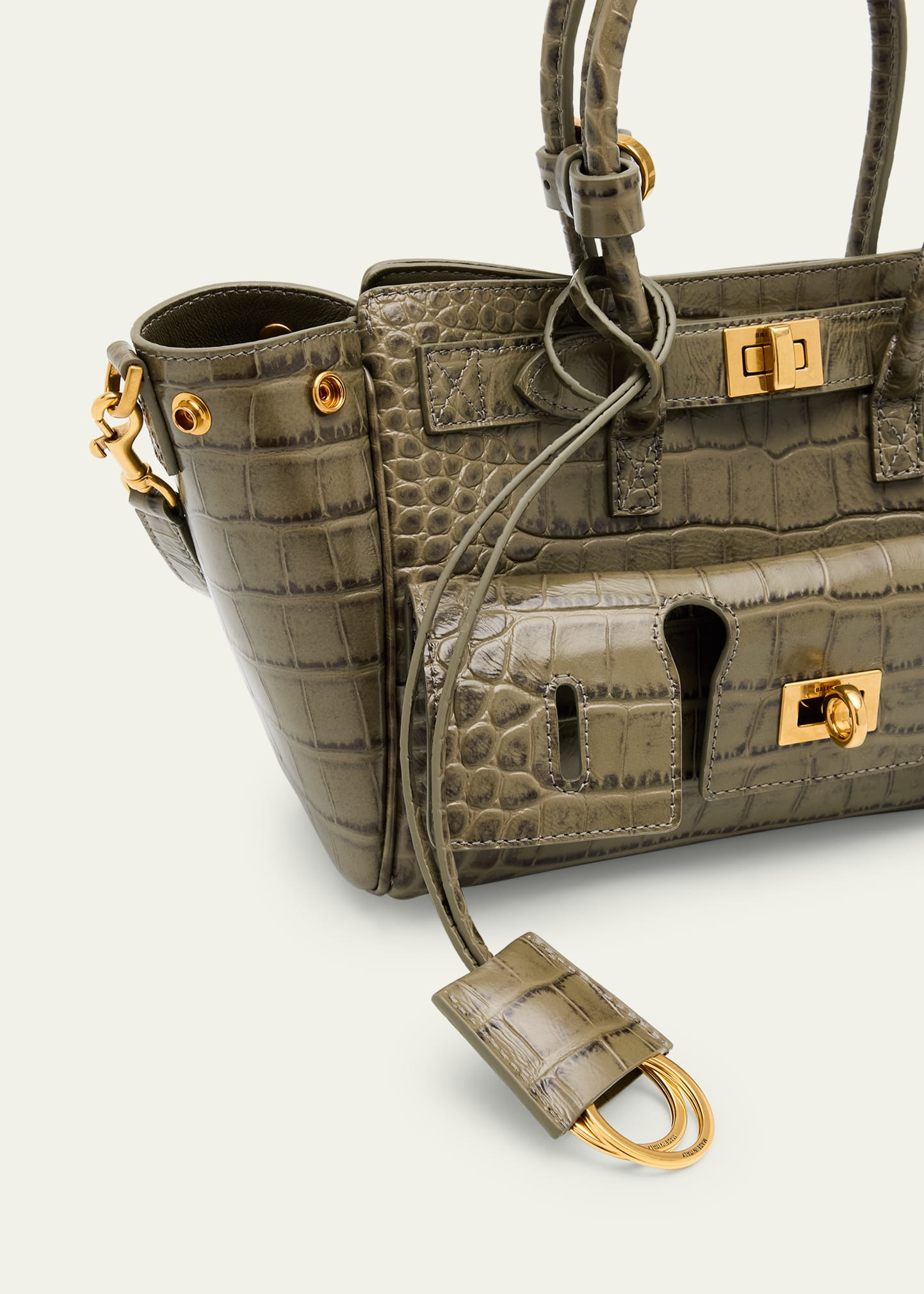 Bel Air Mini Croc-Embossed Leather Crossbody Bag - 5
