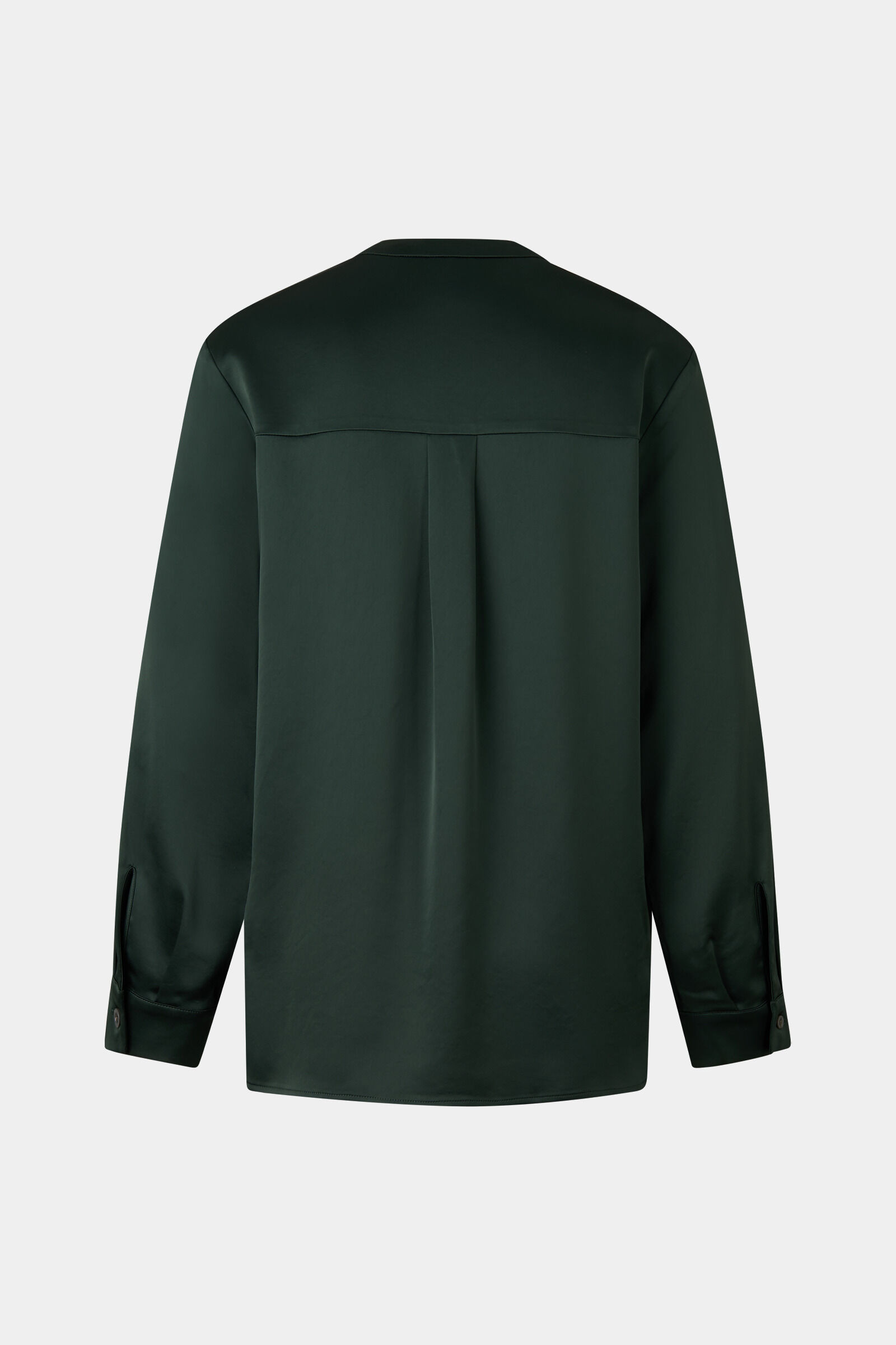 Gerrit satin blouse in Dark green - 2