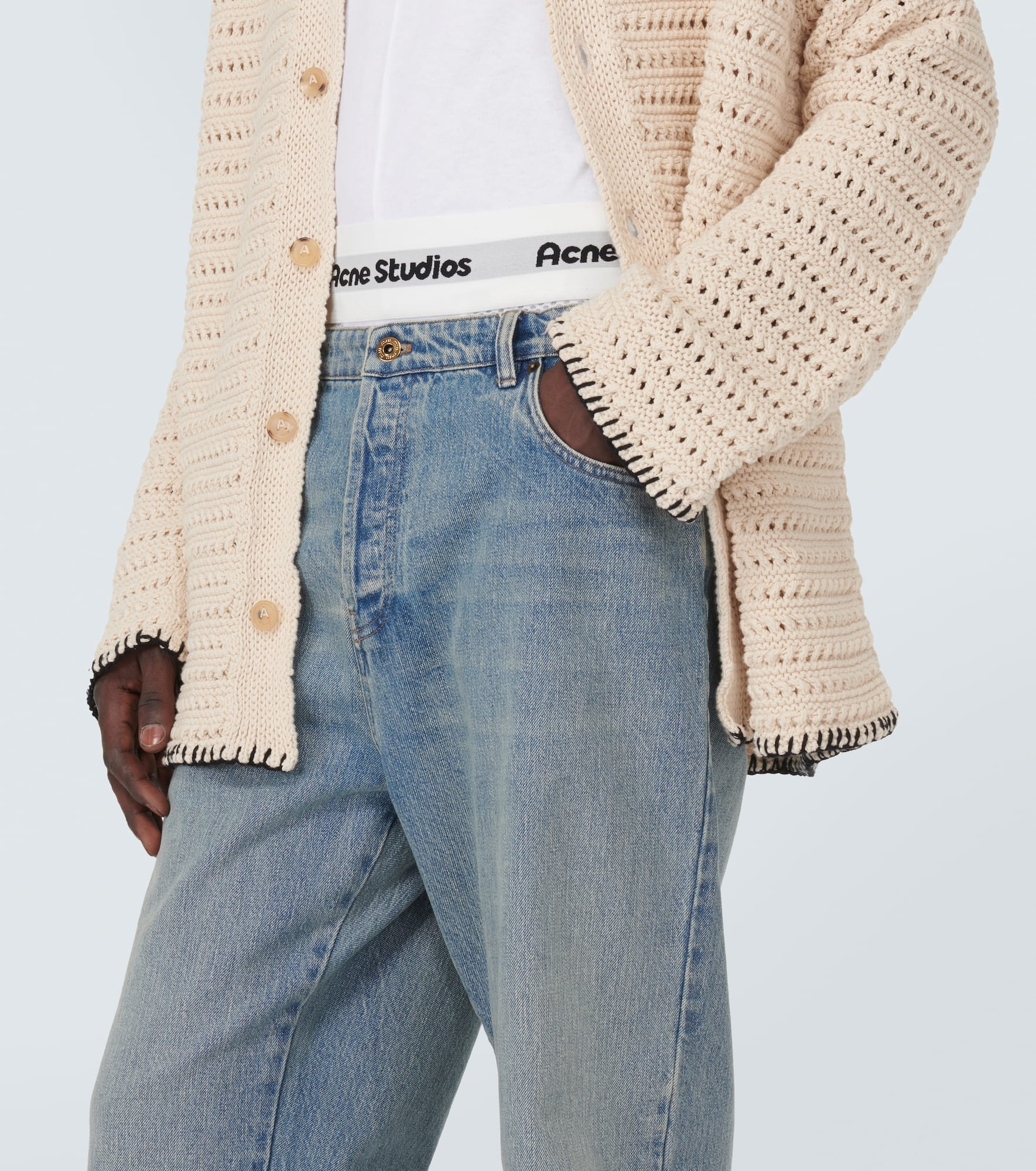 Mid-rise straight pants - 5