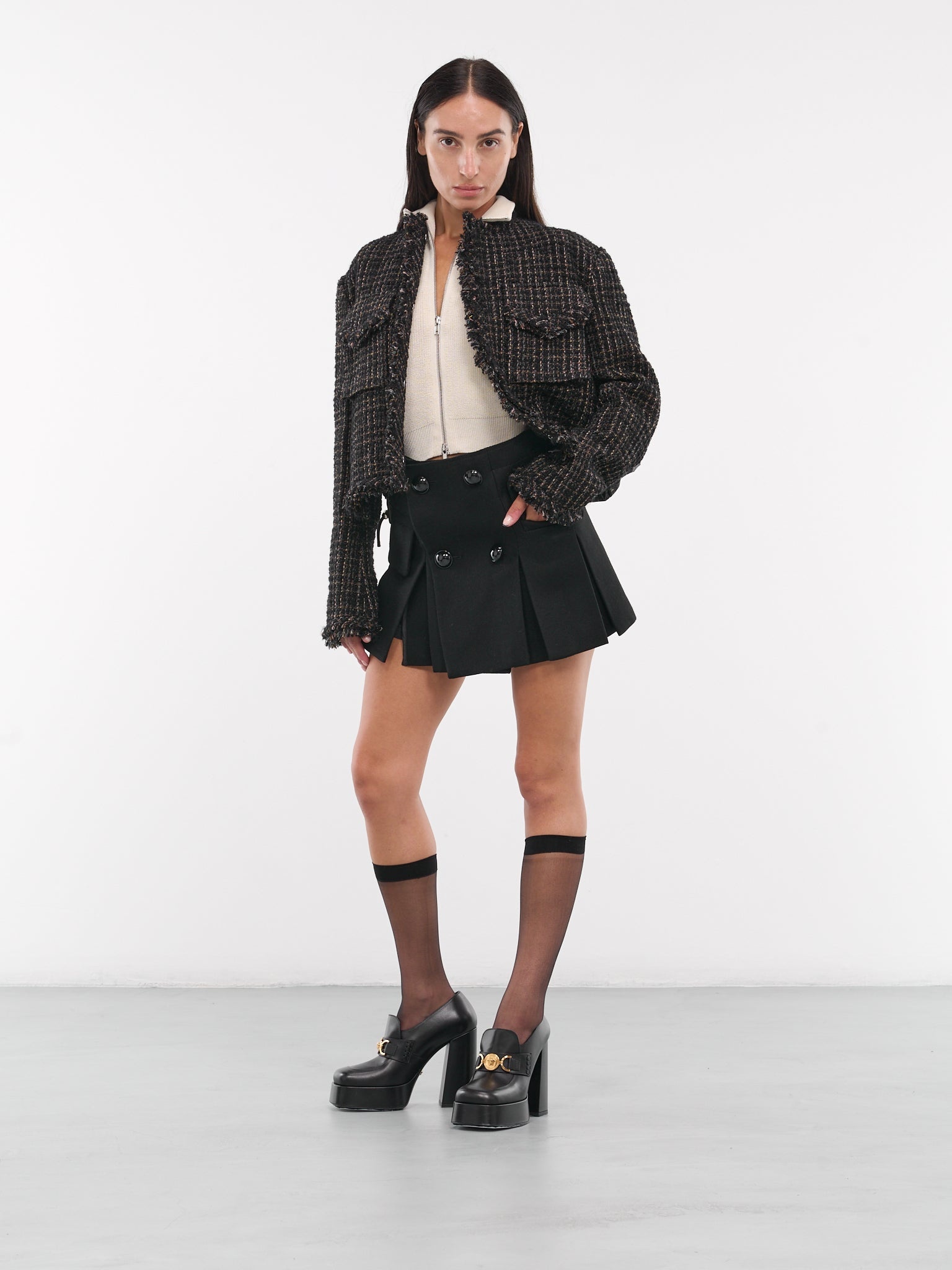 Wool Melton Shorts - 6