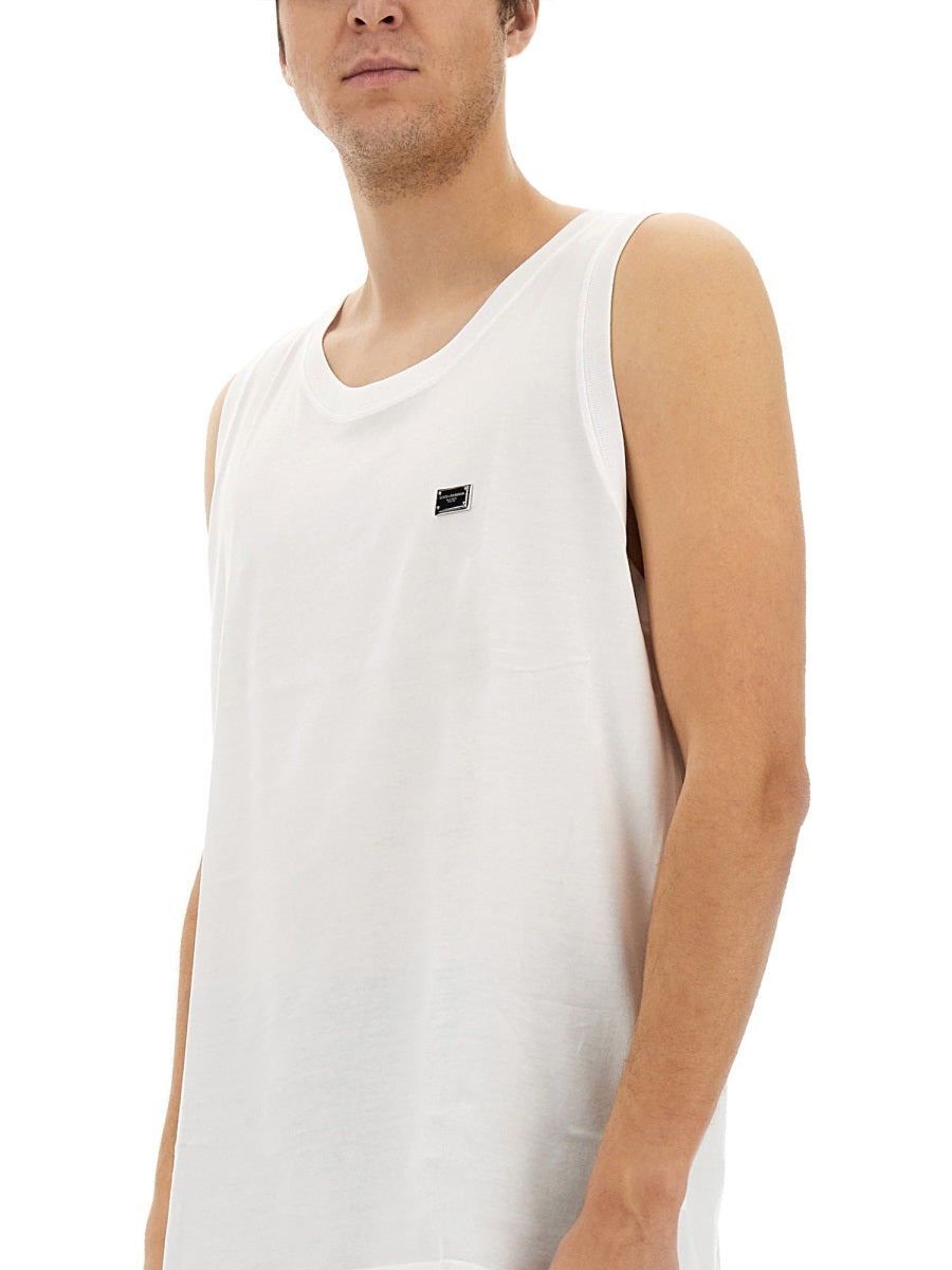 Dolce & Gabbana Men Cotton "Over" Tank Top - 4