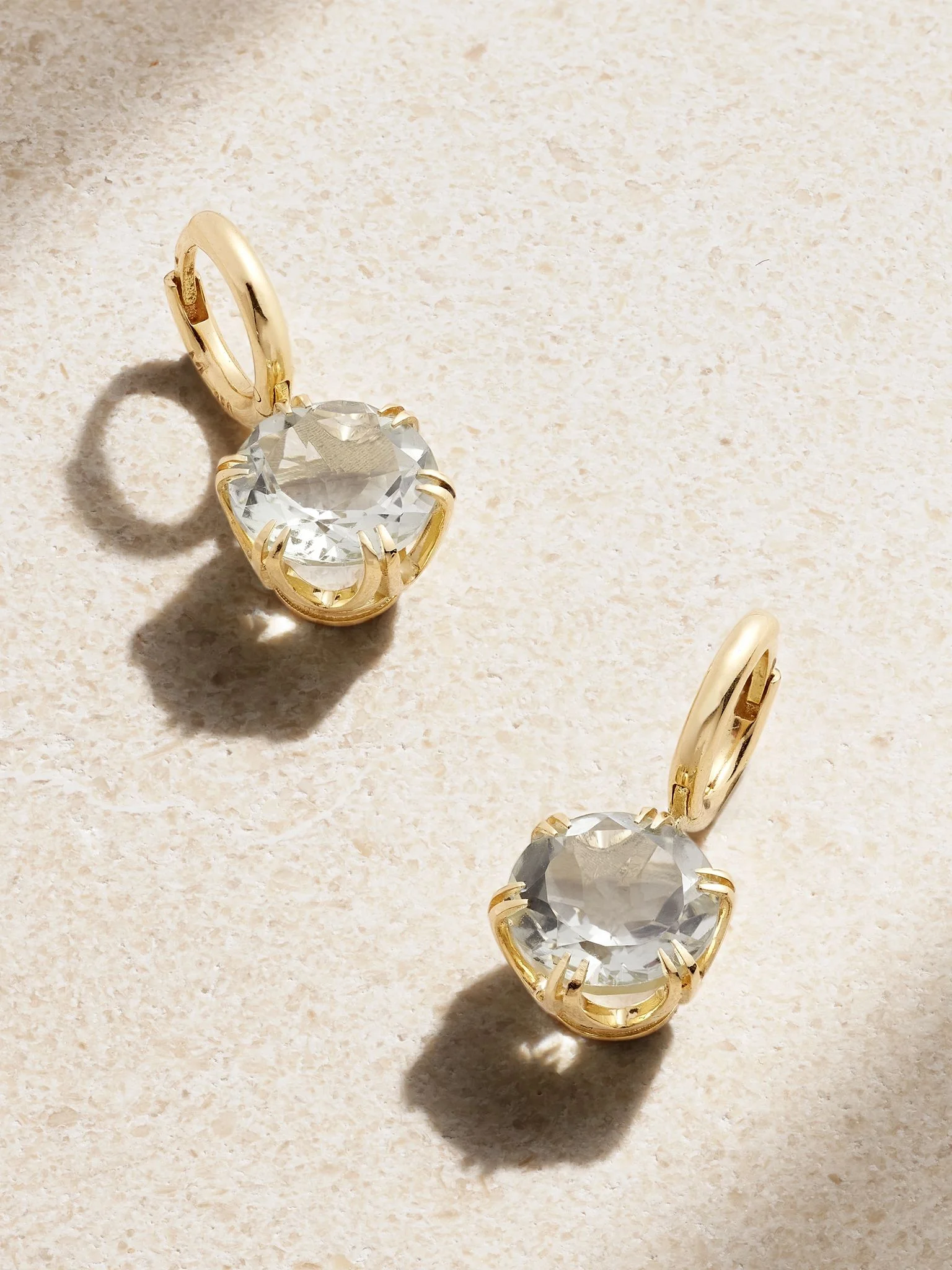 Mini Crown 18-karat gold amethyst earrings Gold - 1