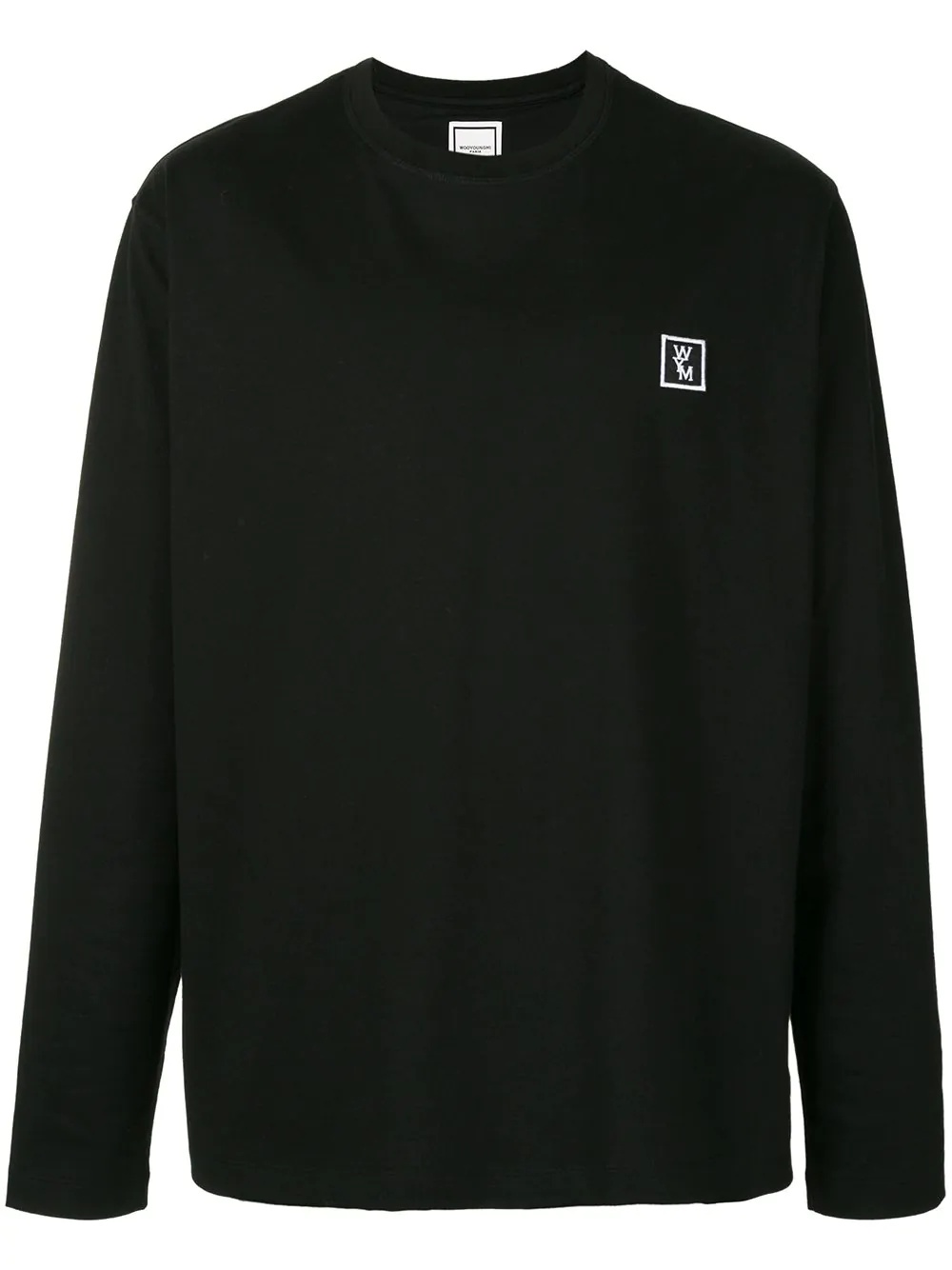 logo-print long-sleeved top - 1