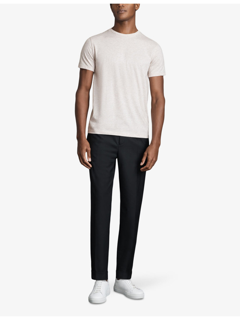 REISS Bless marl-pattern cotton-blend T-shirt outlook