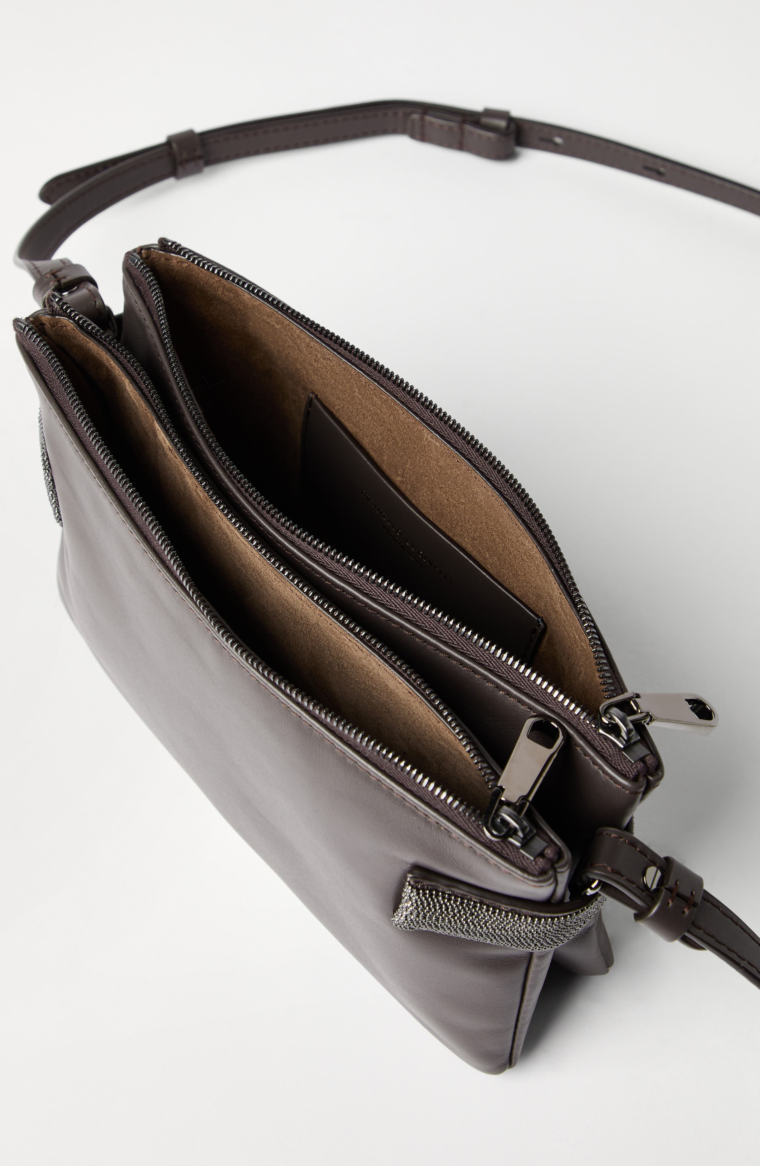 Brunello Cucinelli Essence mini shoulder bag in Rust Brown at Nordstrom - 6
