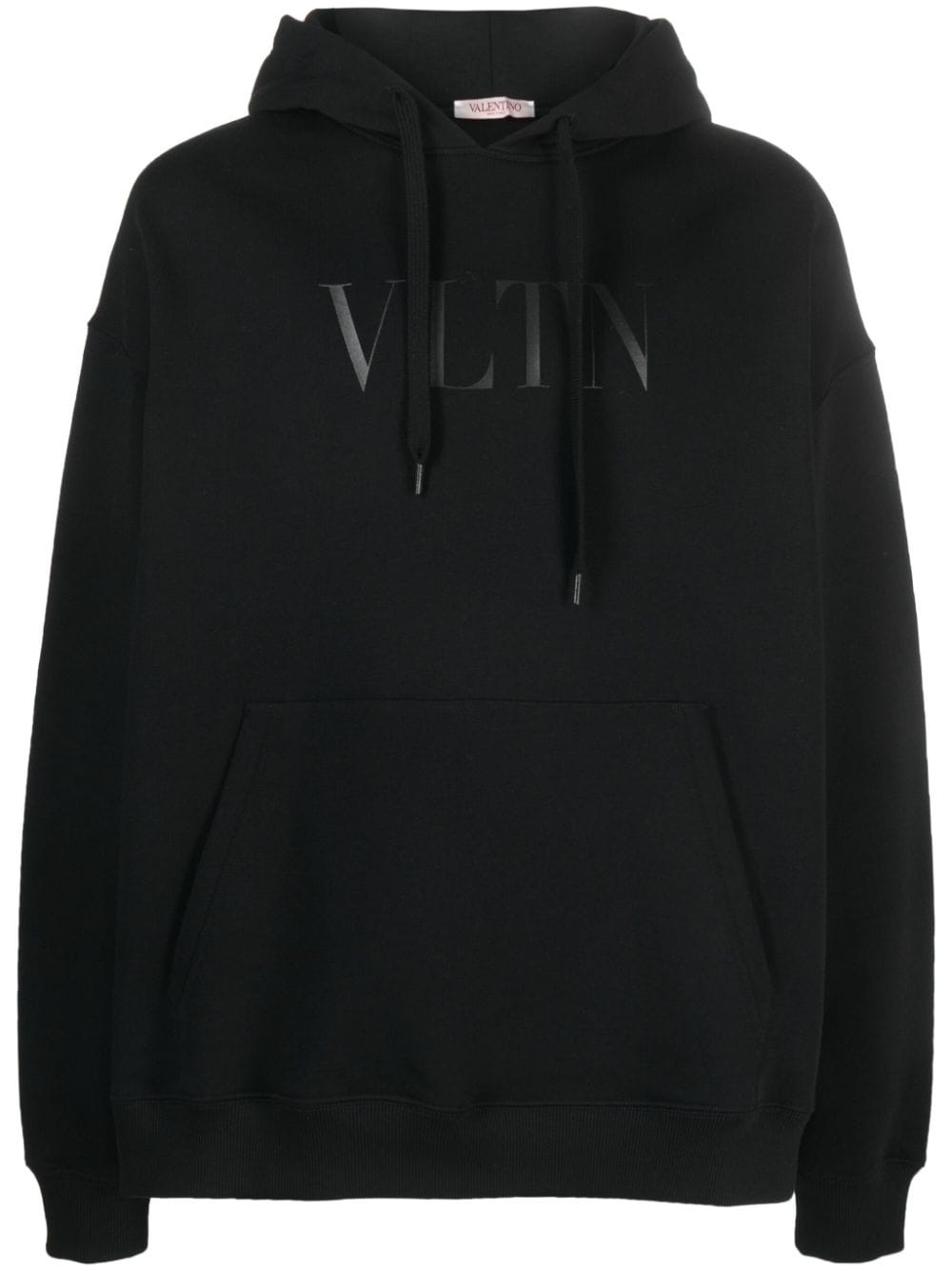 logo-print cotton hoodie - 1